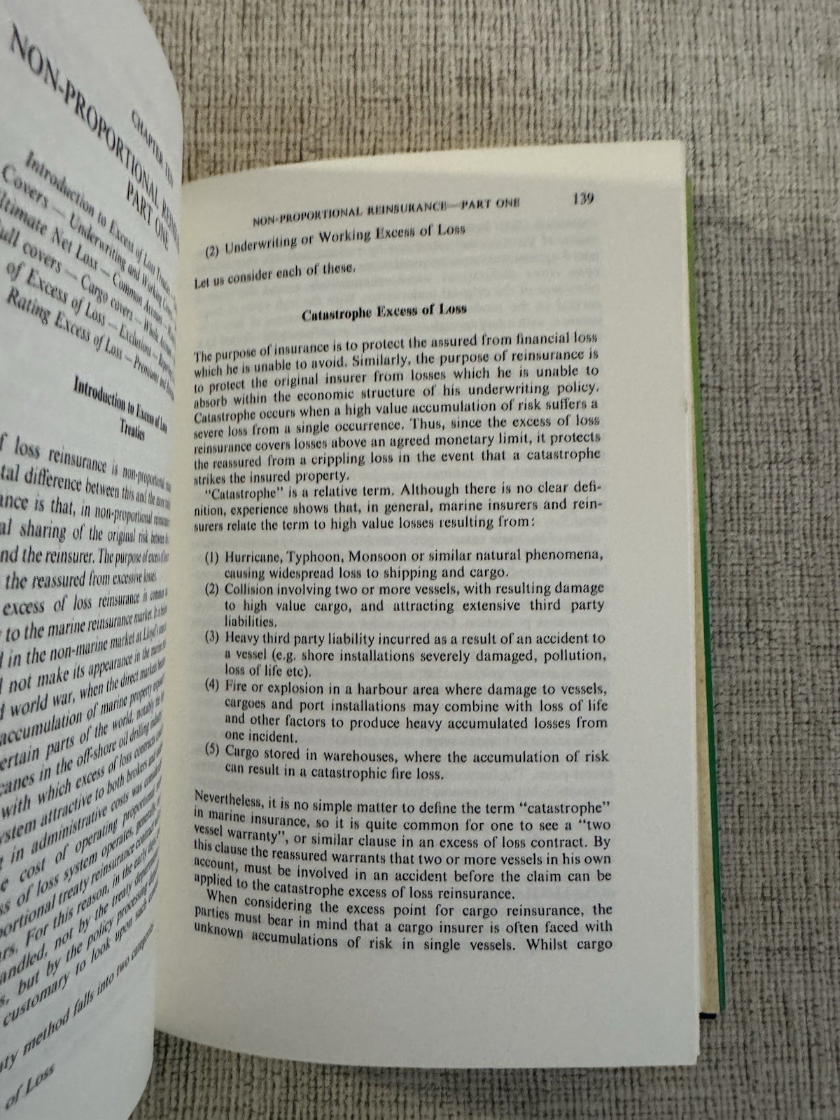 Marine Reinsurance 1981 1st Ed Robert Brown Peter Reed Hardcover Insurance