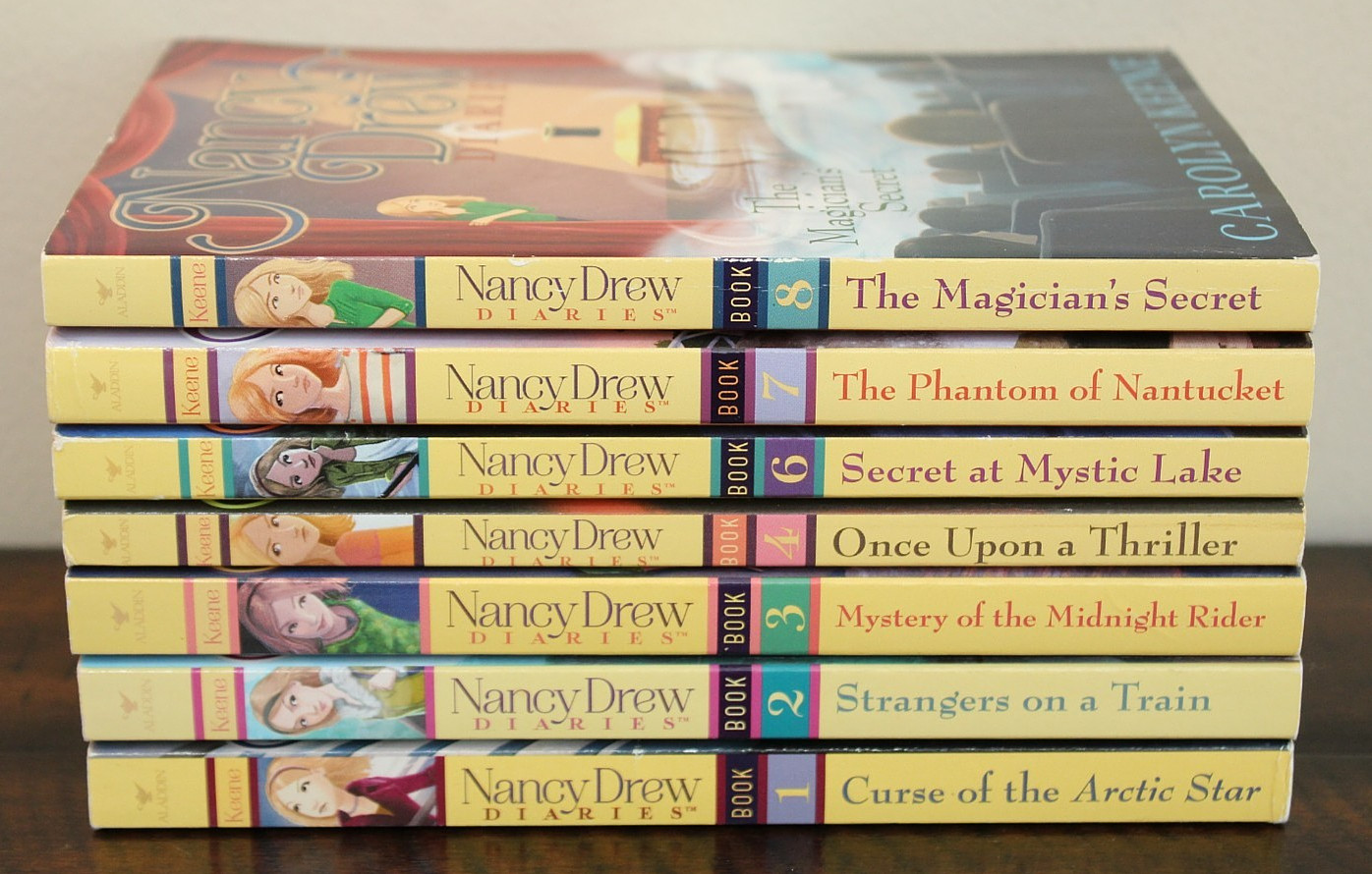 NANCY DREW DIARIES BOOKS #1 2 3 4 6 7 8 Carolyn Keene Mystery Book Lot