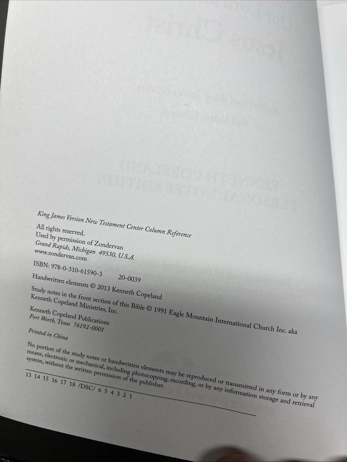 THE NEW TESTAMENT KJV Kenneth Copeland Personal Notes Edition, Faux Leather,