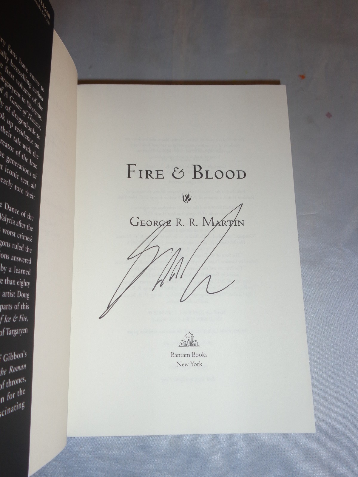 House of the Dragon Fire & Blood George R R Martin SIGNED 1st/1st 2018 HCDJ NEW!