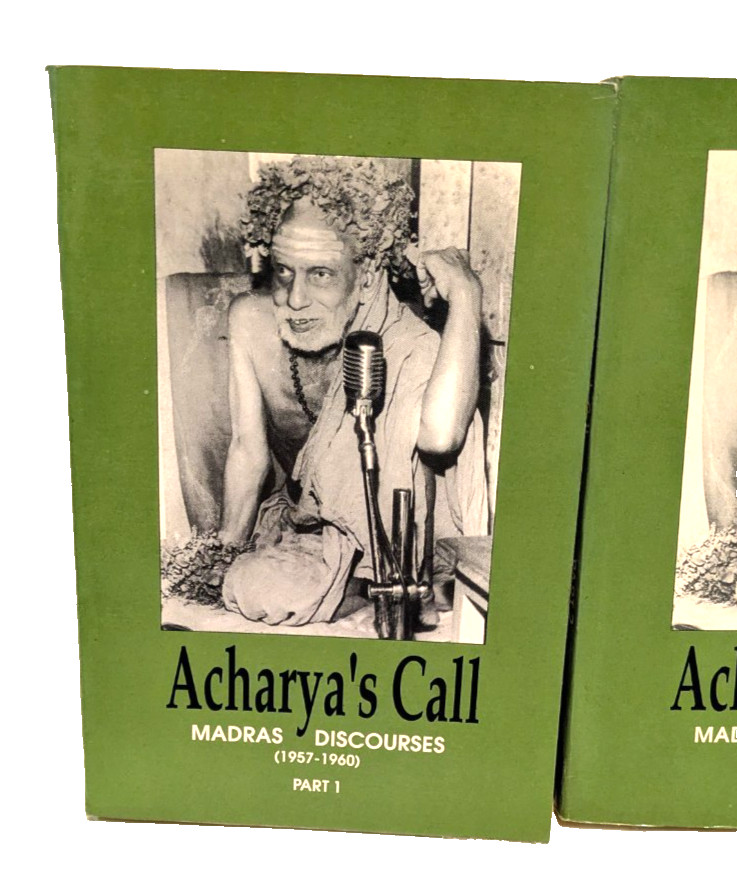 Acharya’s Call Madras Discourses Book Set Second Edition 1995 Part 1 & 2 Aiyer