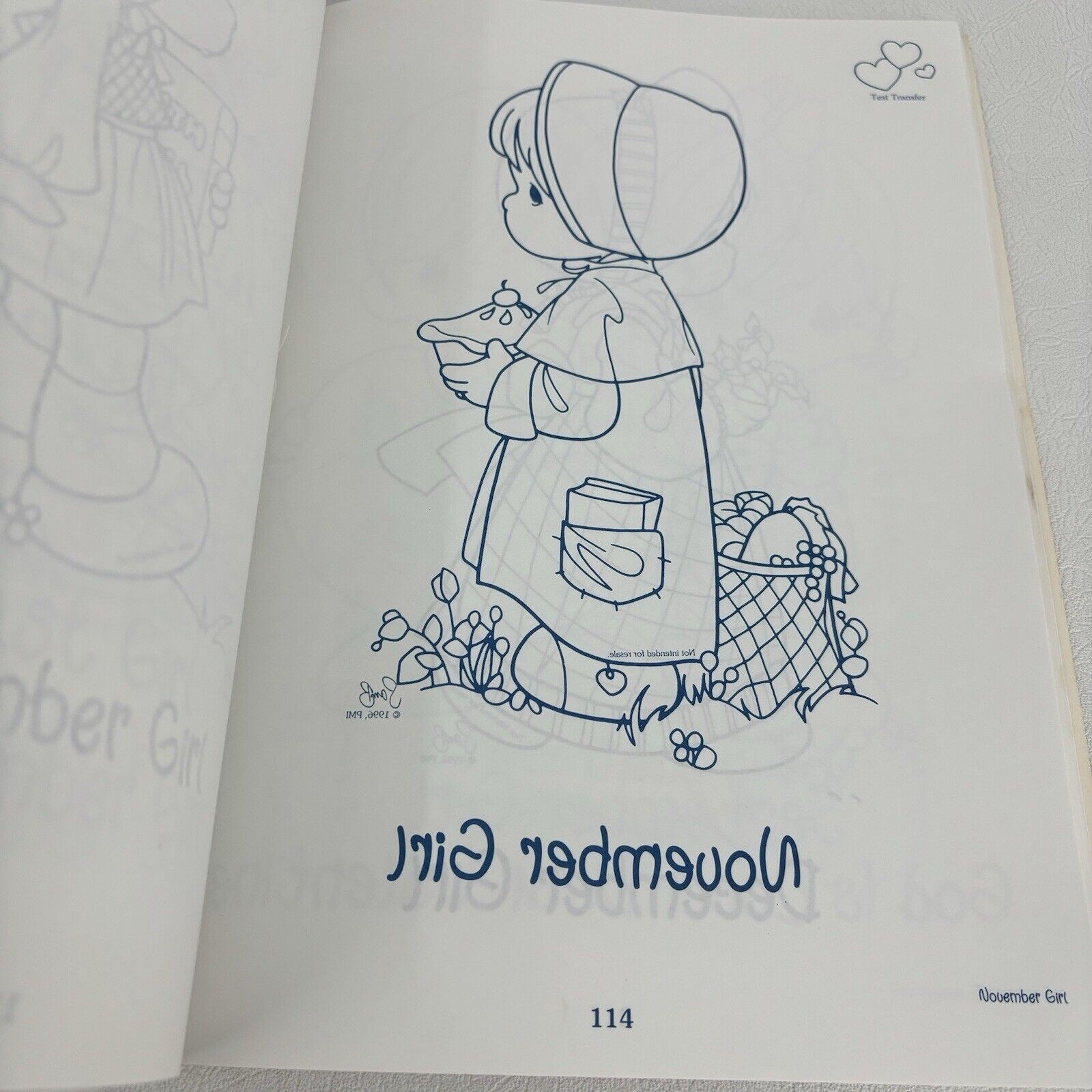 Precious Moments Iron-On Transfers Leisure Arts Paperback Book 1996 Vintage
