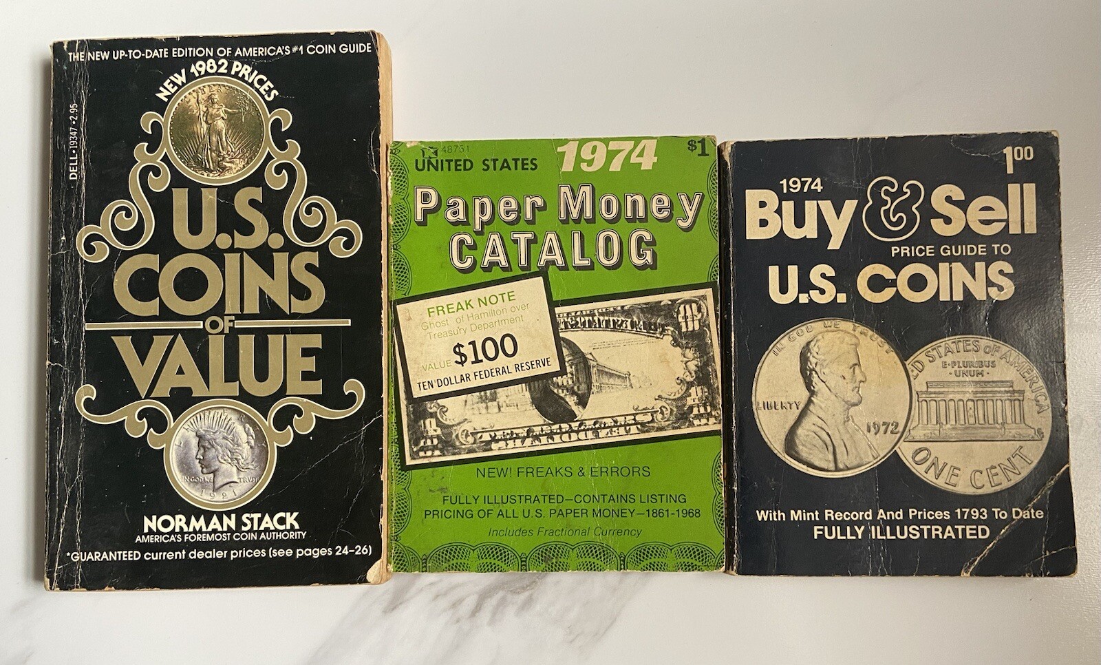 Vintage U.S Coin & Paper Money Catalog Lot 1974 Stack’s Guide Price Guide Pocket