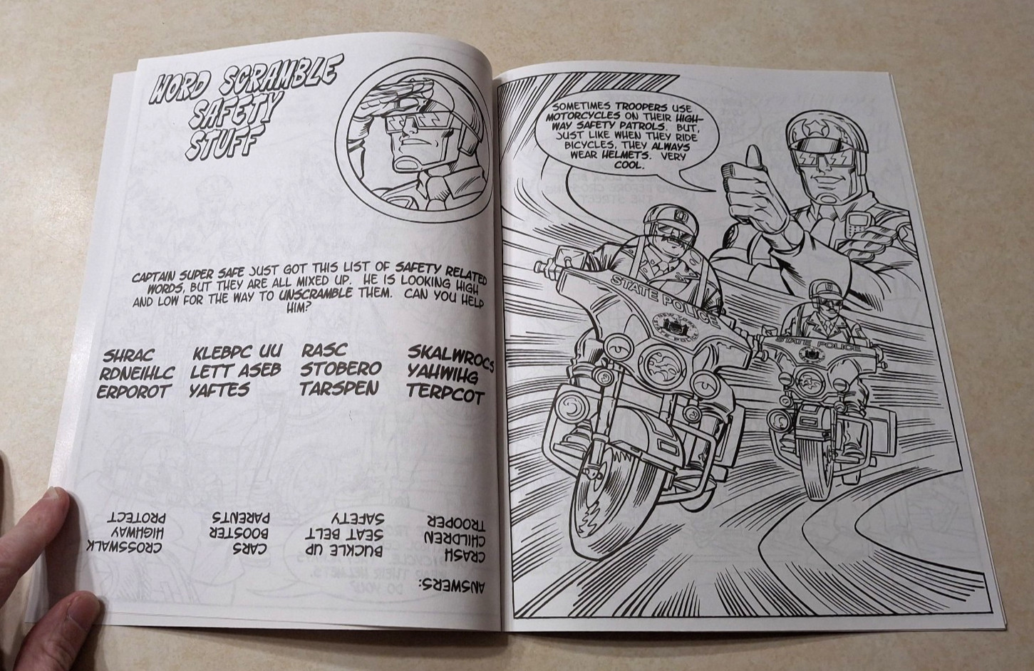 Vintage New York State Police Troopers Coloring Book UNUSED NEW NY Super-Safe