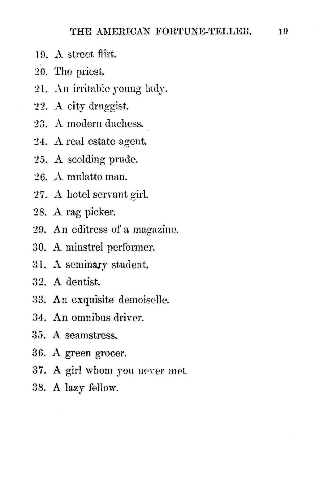 Omnium Gatherum Or The American Fortune Teller „1872“ 39 Pages