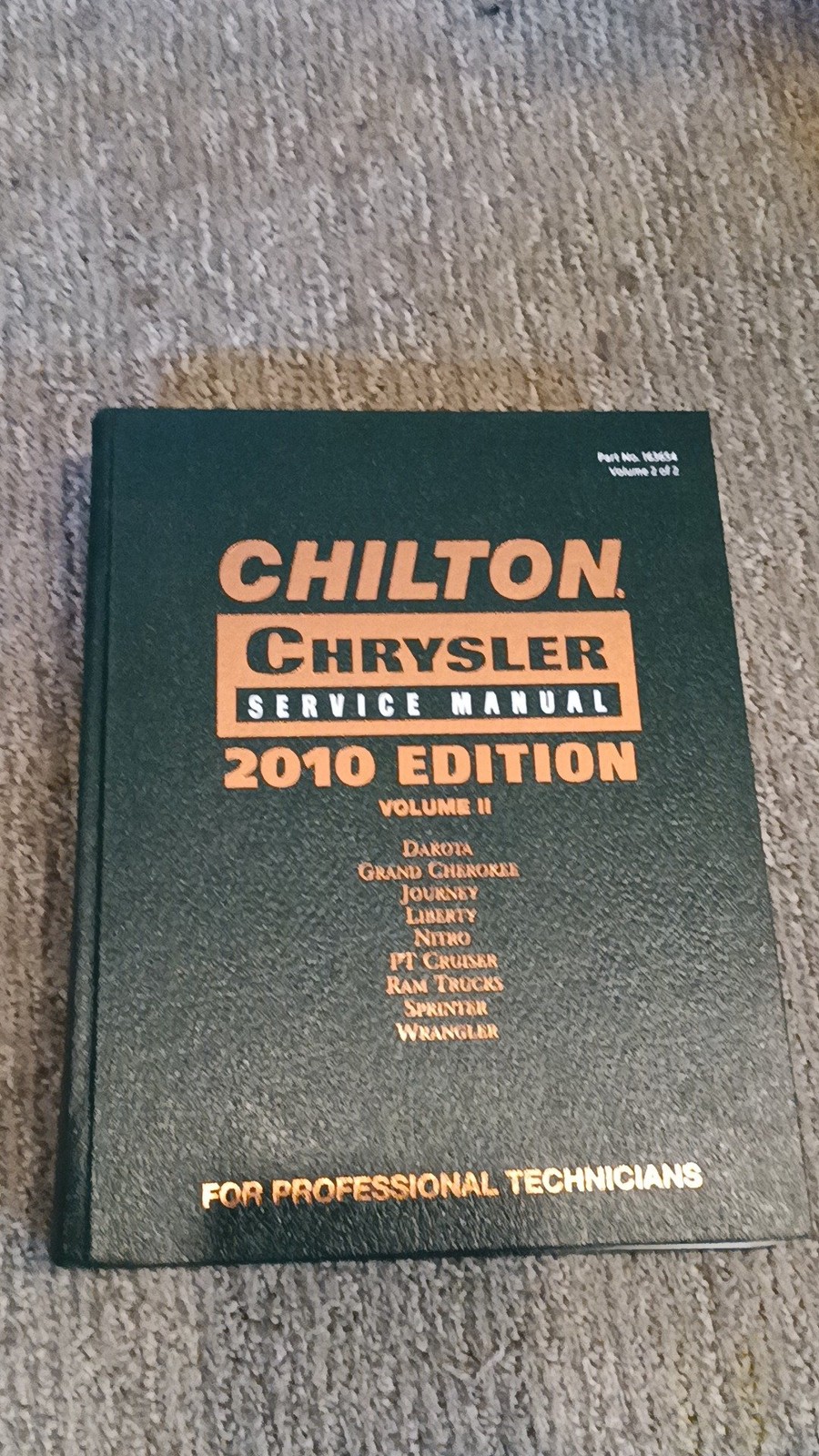 Chilton Chrysler Service Manual 2010 Edition Volume II Cengage Learning [VG]