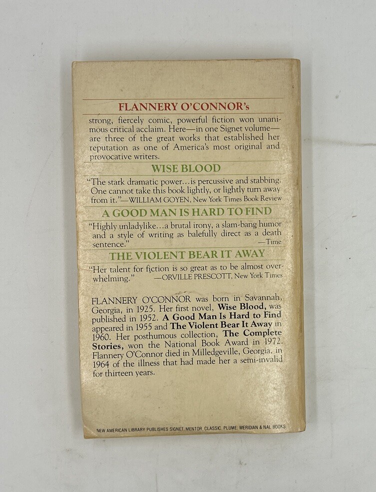 3 by Flannery O’Connor Mass Market Paperbound Flannery O’Connor