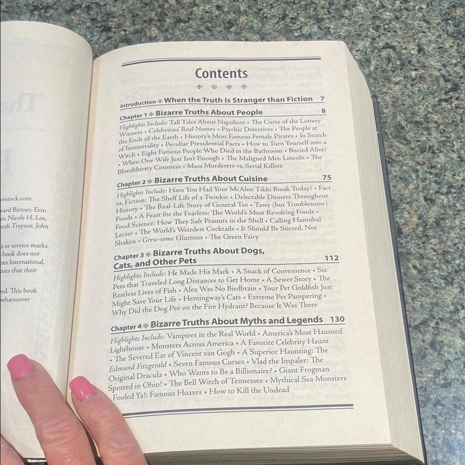 The Book of Bizarre Truths Hardbound Book 704 Pages Fun Facts and Weird Truths