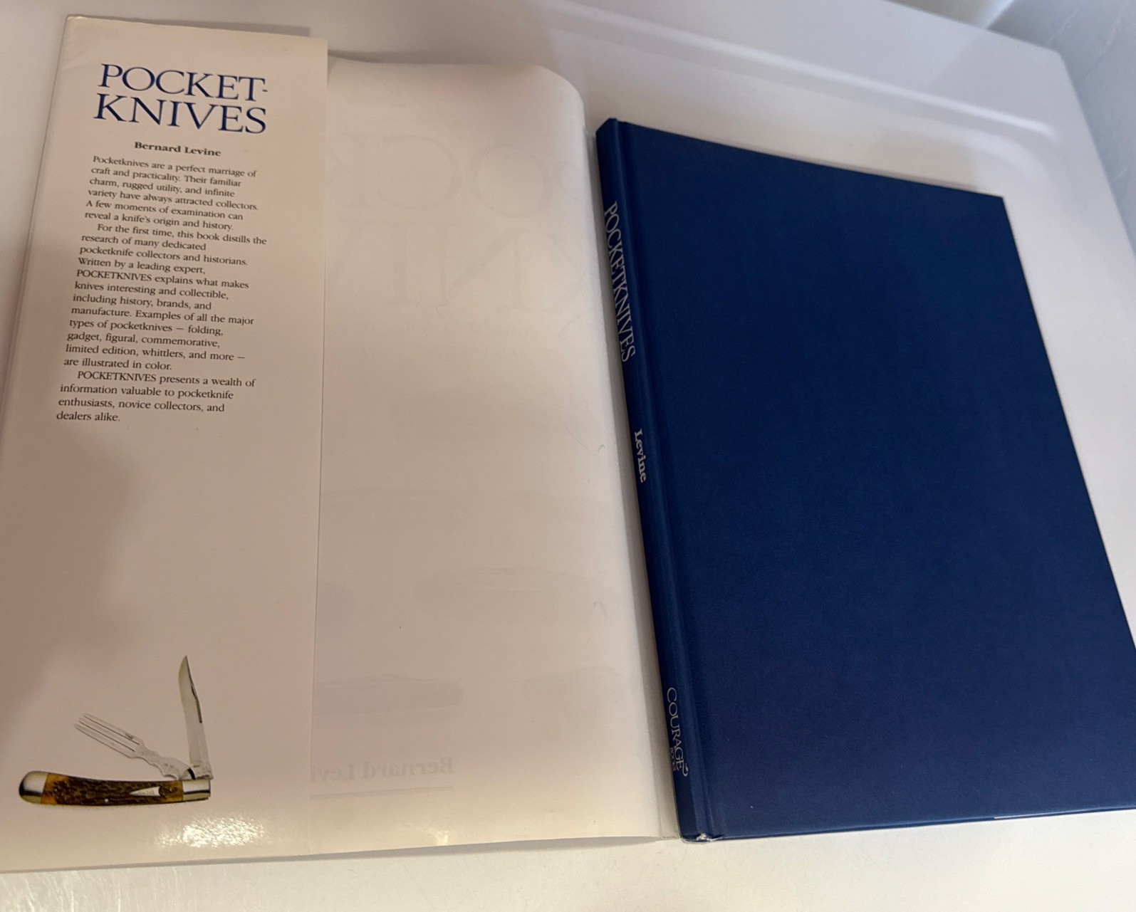 Pocket Knives Guide By Bernard Levine. 1993 Hardcover 80 Pages Pre Owned