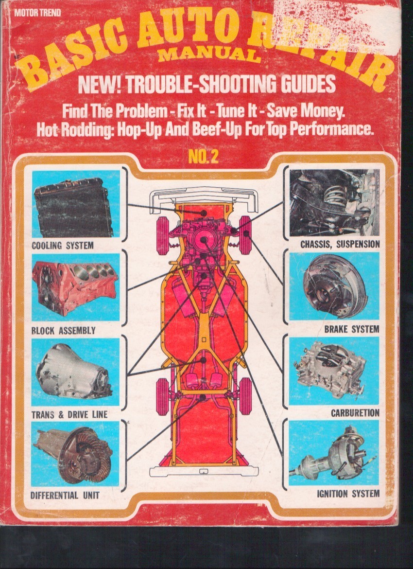 Motor Trend’s Basic Auto Repair Manual No.2 Vintage 1970 Illustrated US MN1704