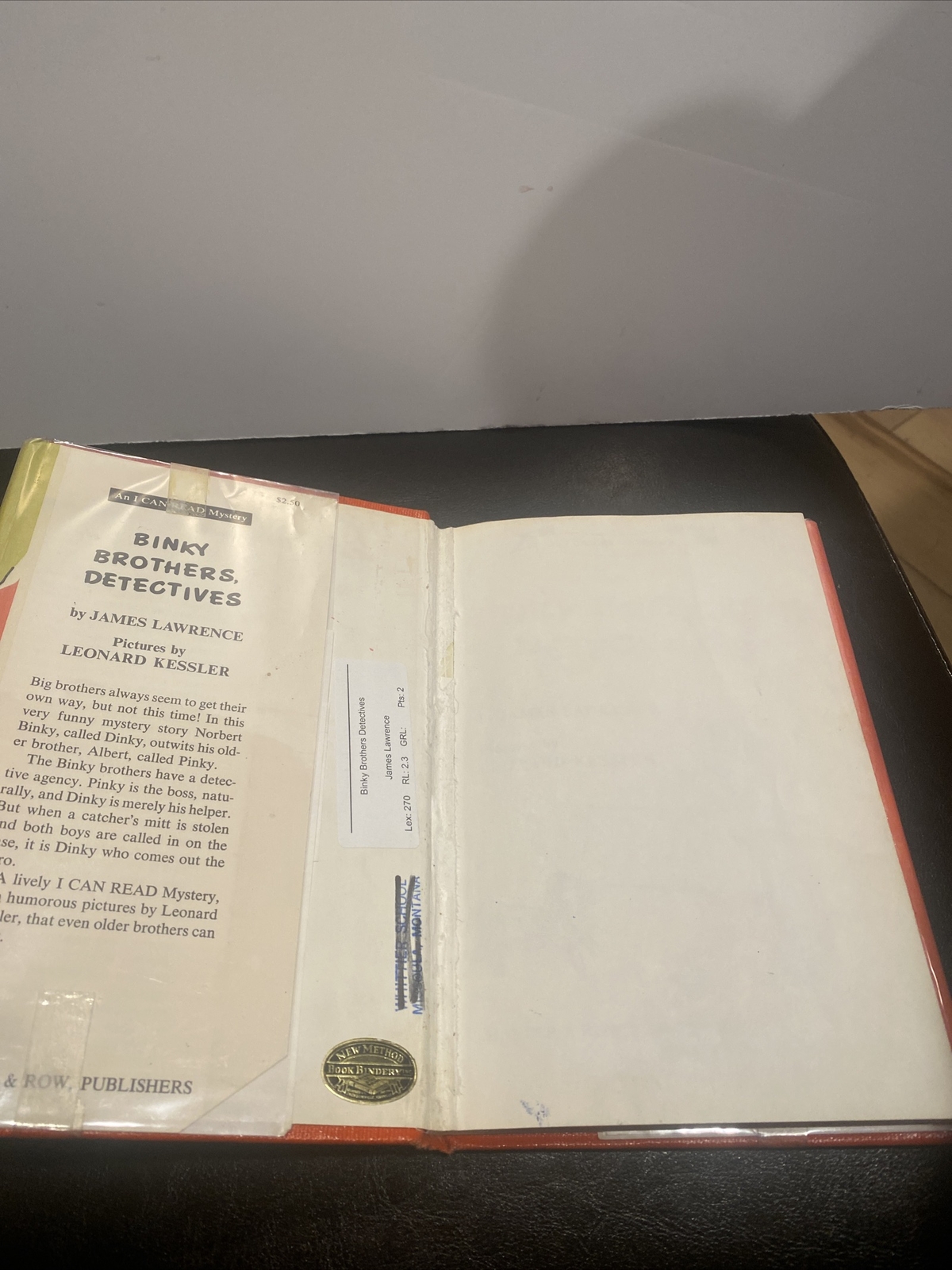BINKY BROTHERS, DETECTIVES . JAMES LAWRENCE . HC 1968 .. AN I CAN READ MYSTERY