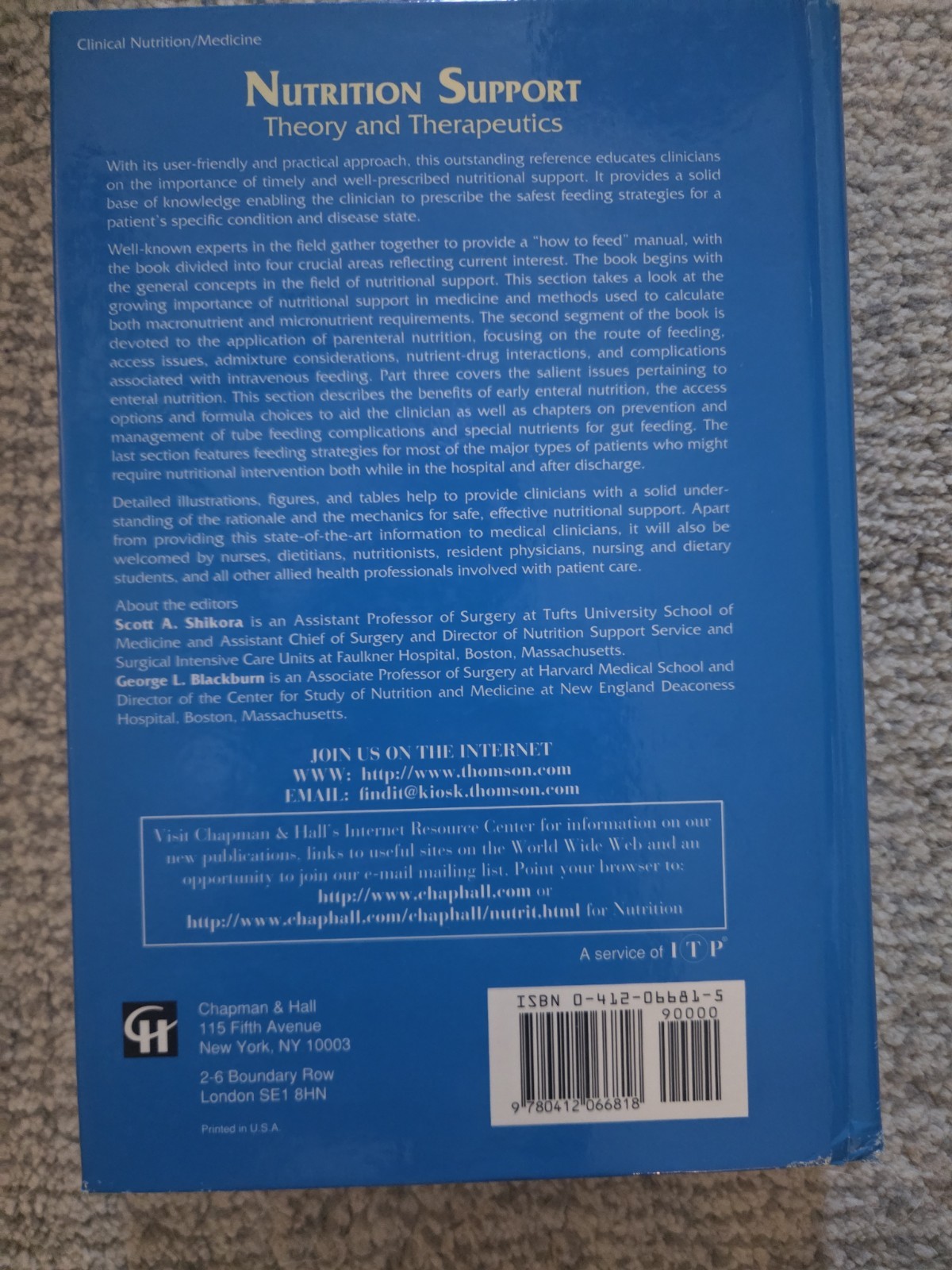 Nutrition Support : Theory and Therapeutics, Hardcover by Shikora, Scott; Bla…