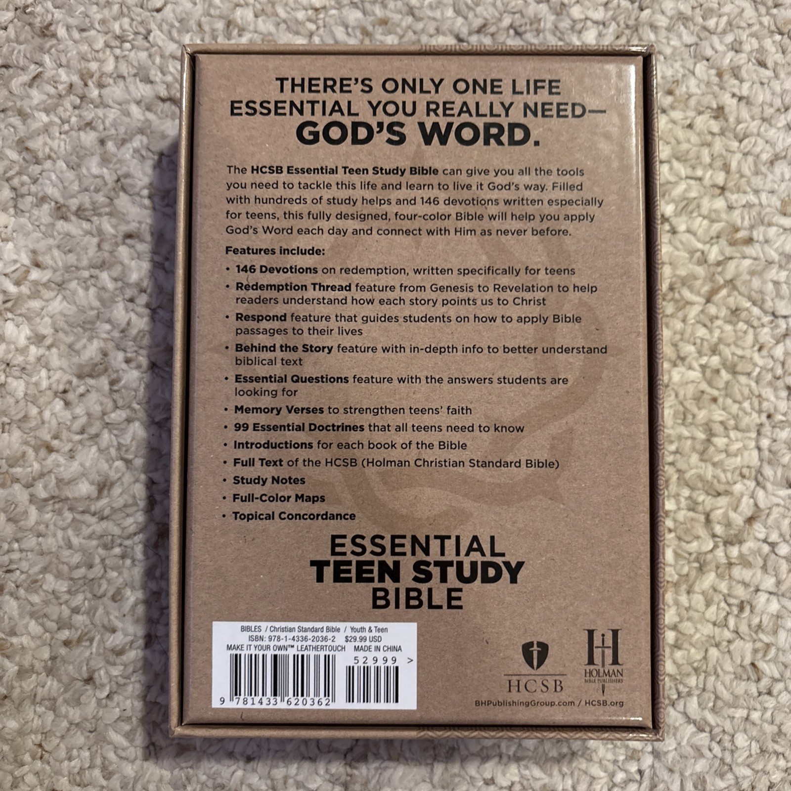 HCSB Essential Teen Study Bible, Personal Size with Make-It-Your-Own Cover by…