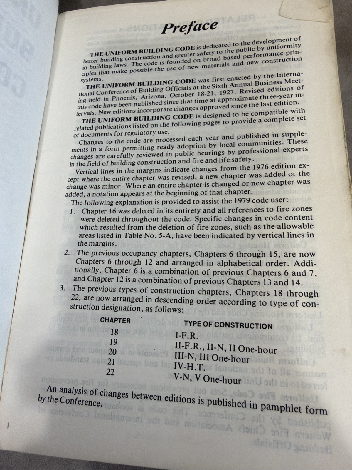 1979 Uniform Building Code ICBO Vintage Construction Contractor Manual