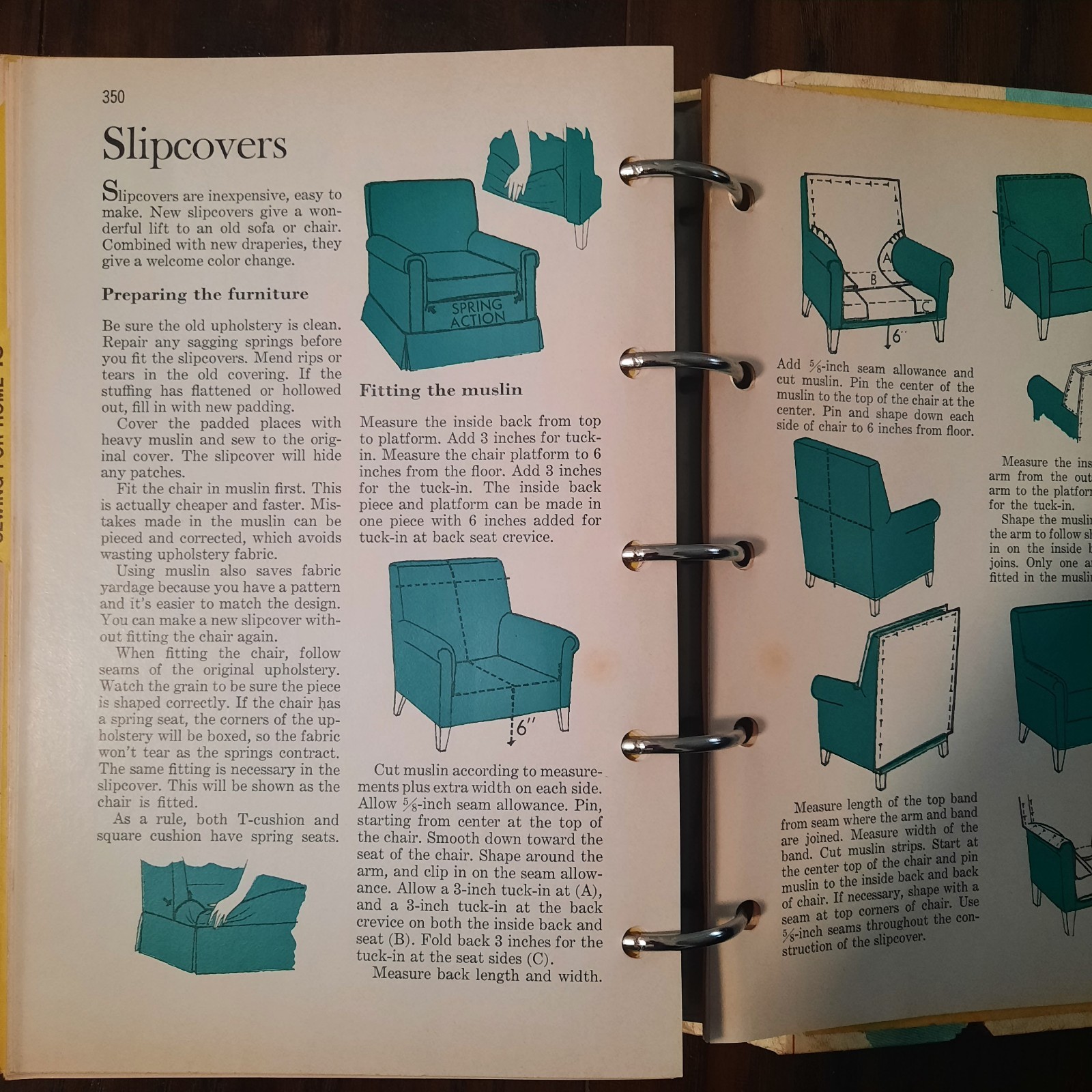 Vintage Better Homes and Gardens Sewing Book In 5 Ring Binder~1970~356 Pages