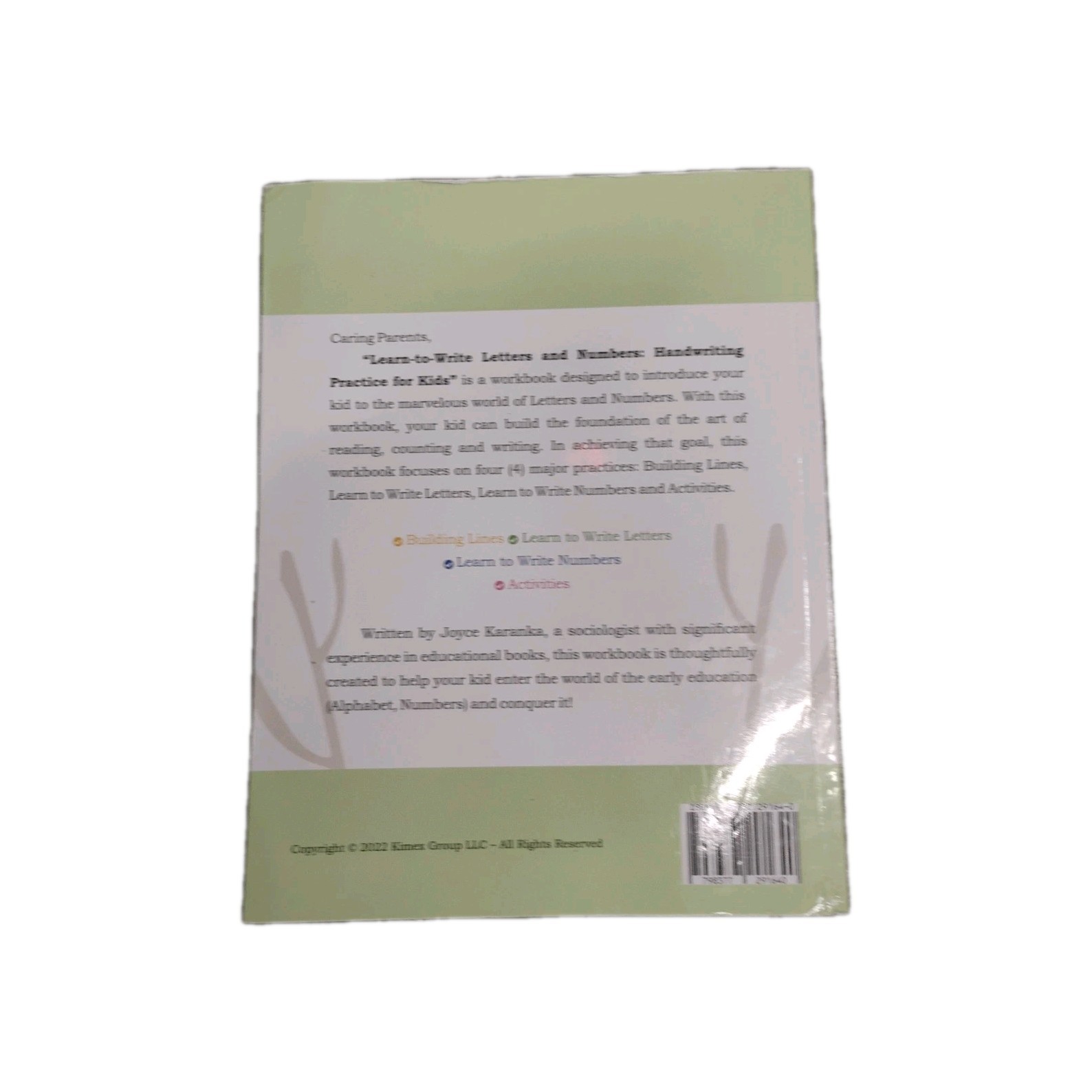 Learn-to-write Letters And Numbers: Handwriting Practice For Kids / Kindergarten