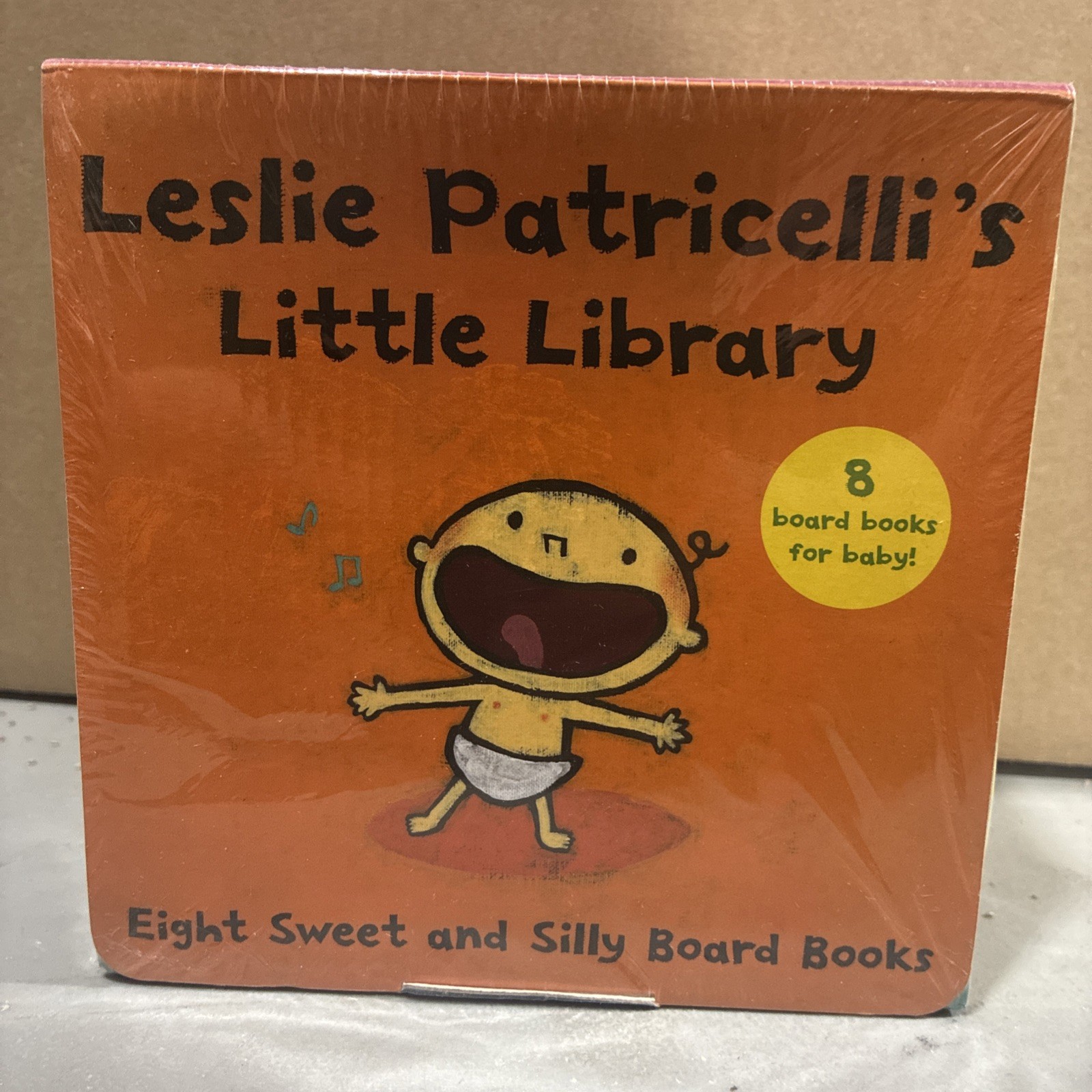 LESLIE PATRICELLI’S LITTLE LIBRARY – 8 Board Books For Baby – NEW