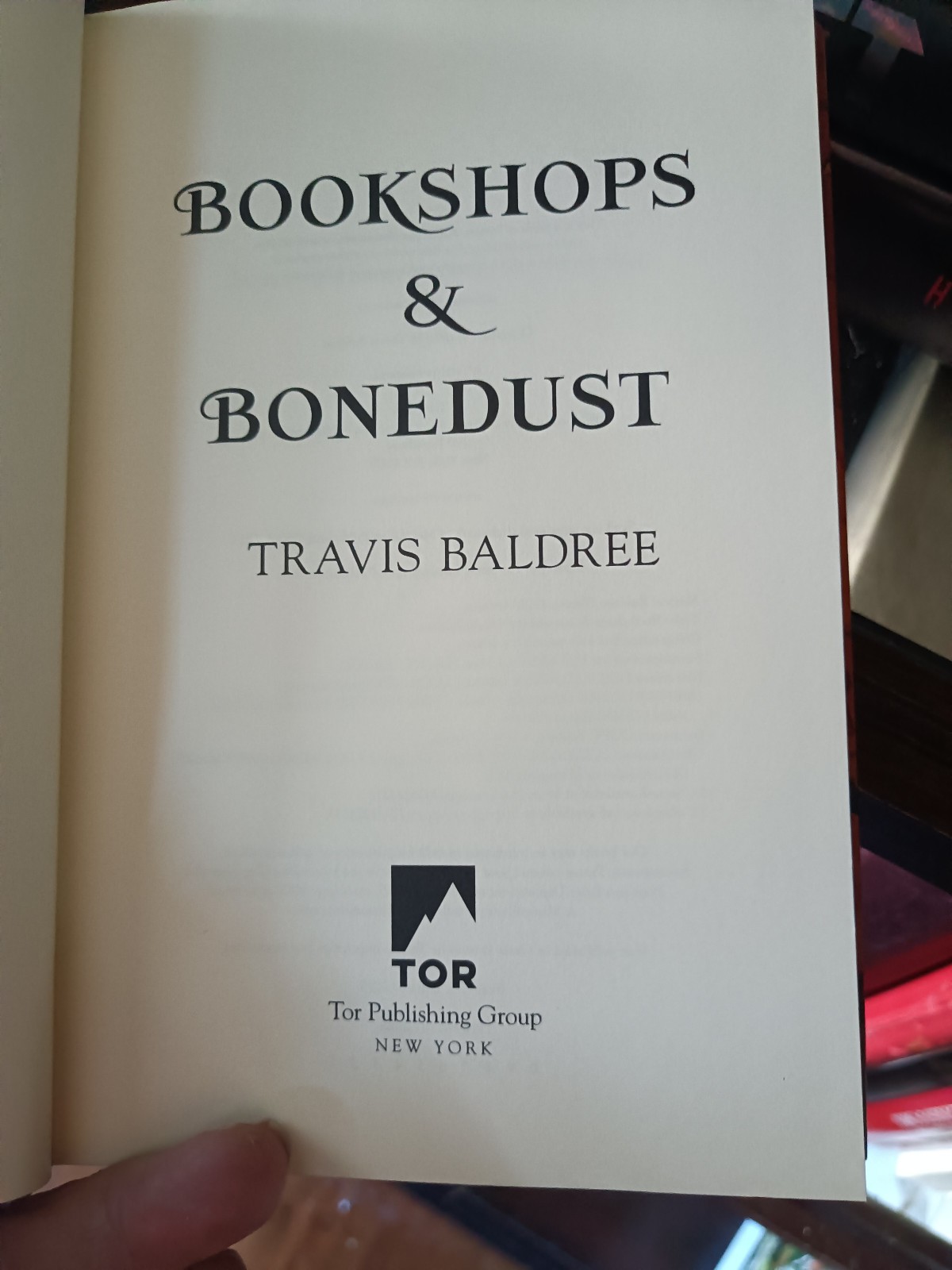Bookshops & Bonedust_Travis Baldree_HCDJ_1st Edition_SIGNED_Bookish Box_VeryGood