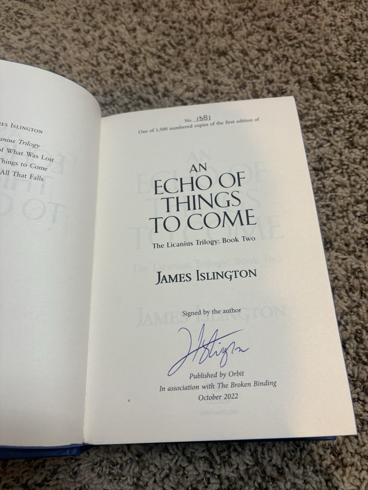 The Licanius Trilogy Hardcover Broken Binding Signed Edition By James Islington