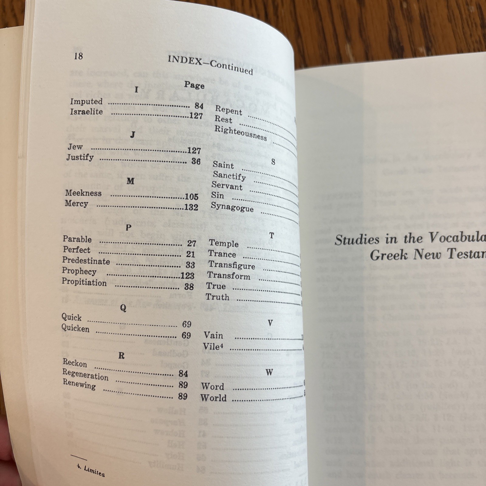 Studies In The Vocabulary Of The Greek New Testament By Kenneth S. Wuest PB
