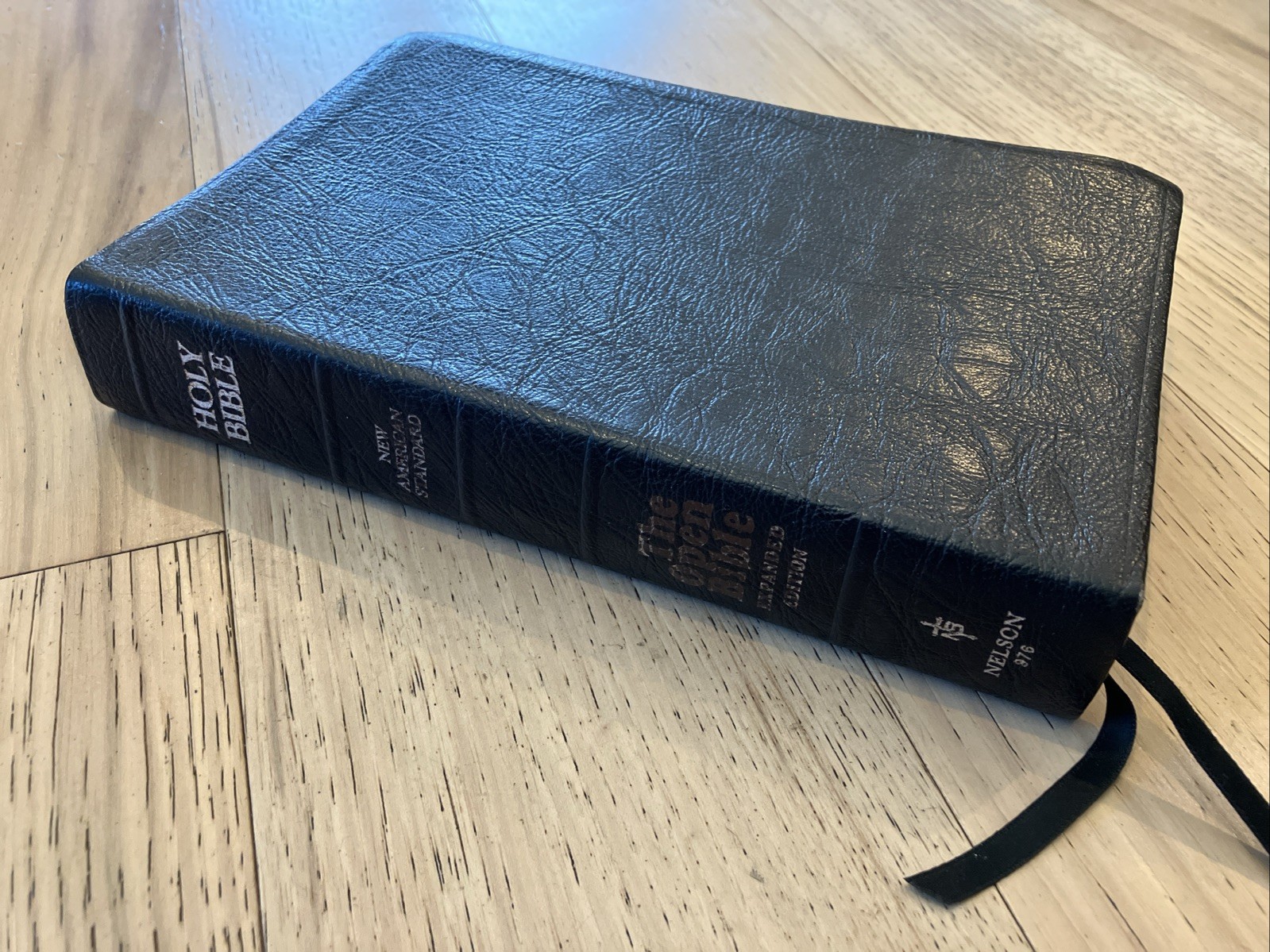 Nelson Open Bible Expanded NASB Genuine Leather 1985 Indexed Unmarked 976
