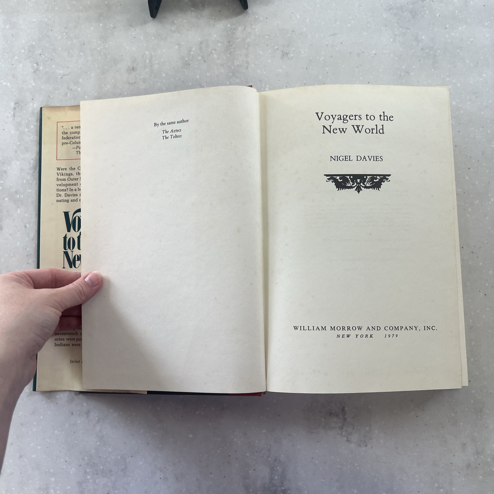 Voyagers to the New World by Nigel Davies / 1979 1st Edition Hardcover