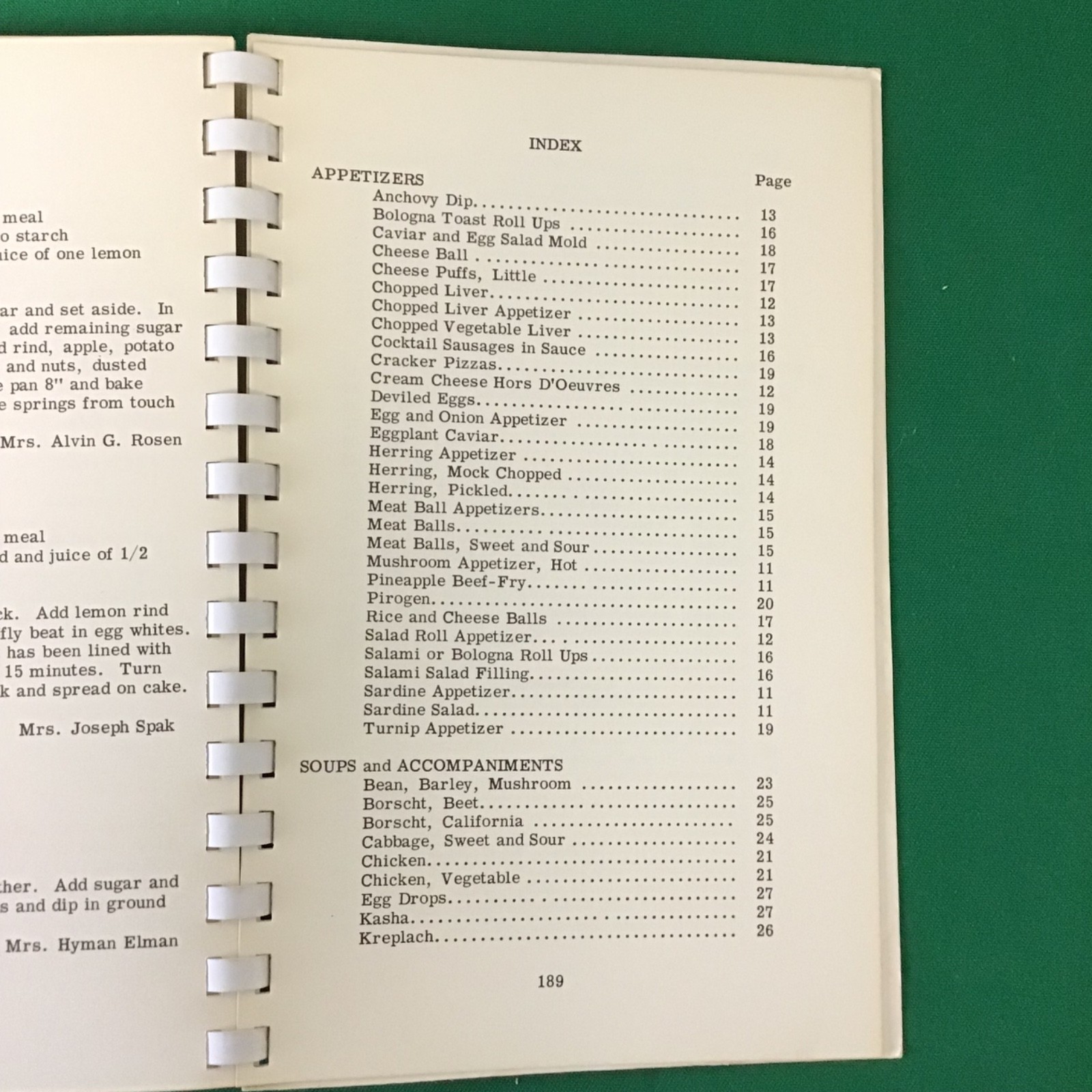 Chicago Illinois Anshe Emet Synagogue 1990s community Jewish Cookbook SEE INDEX