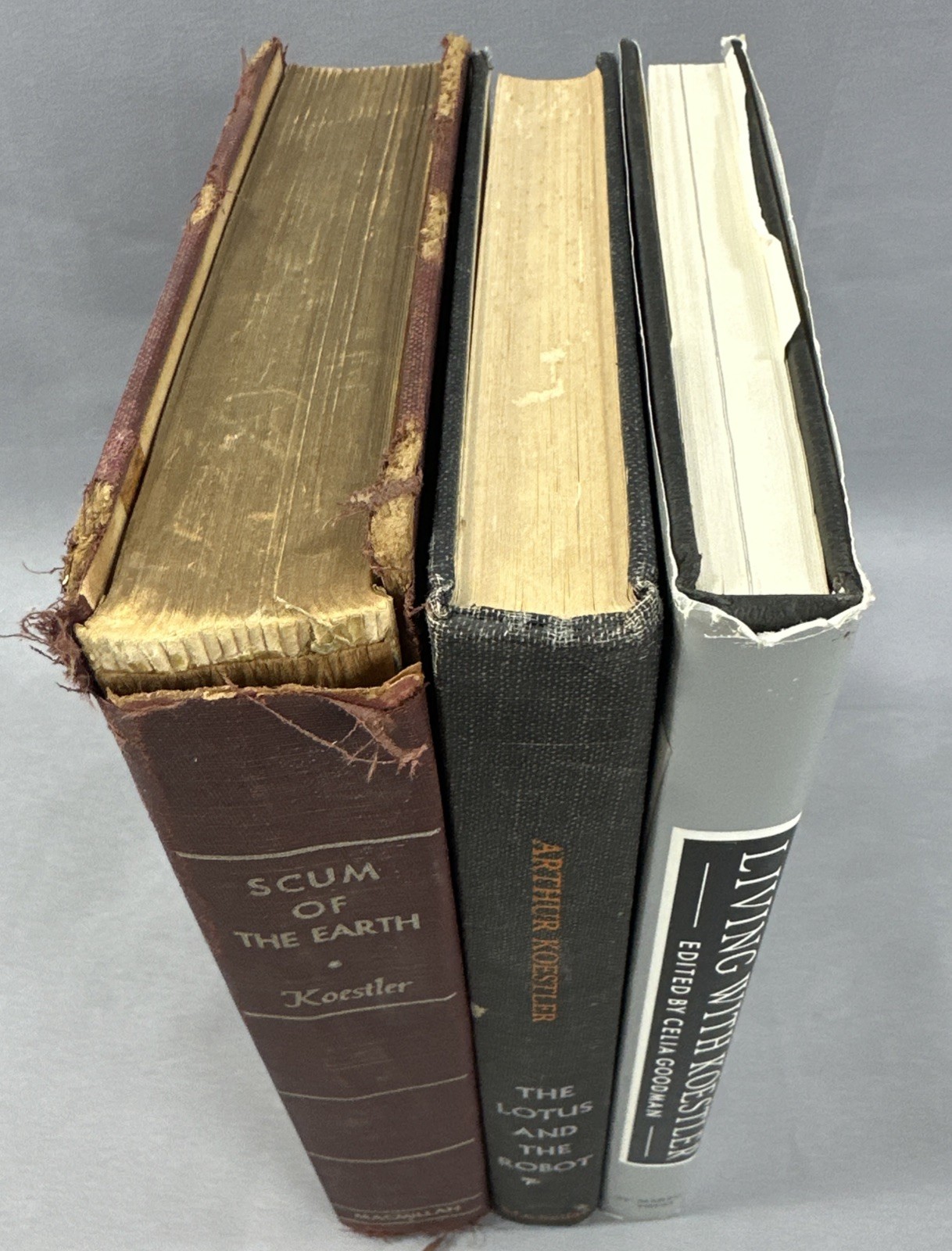 Lot of 3, Arthur Koestler Hardcover Books Mixed Titles