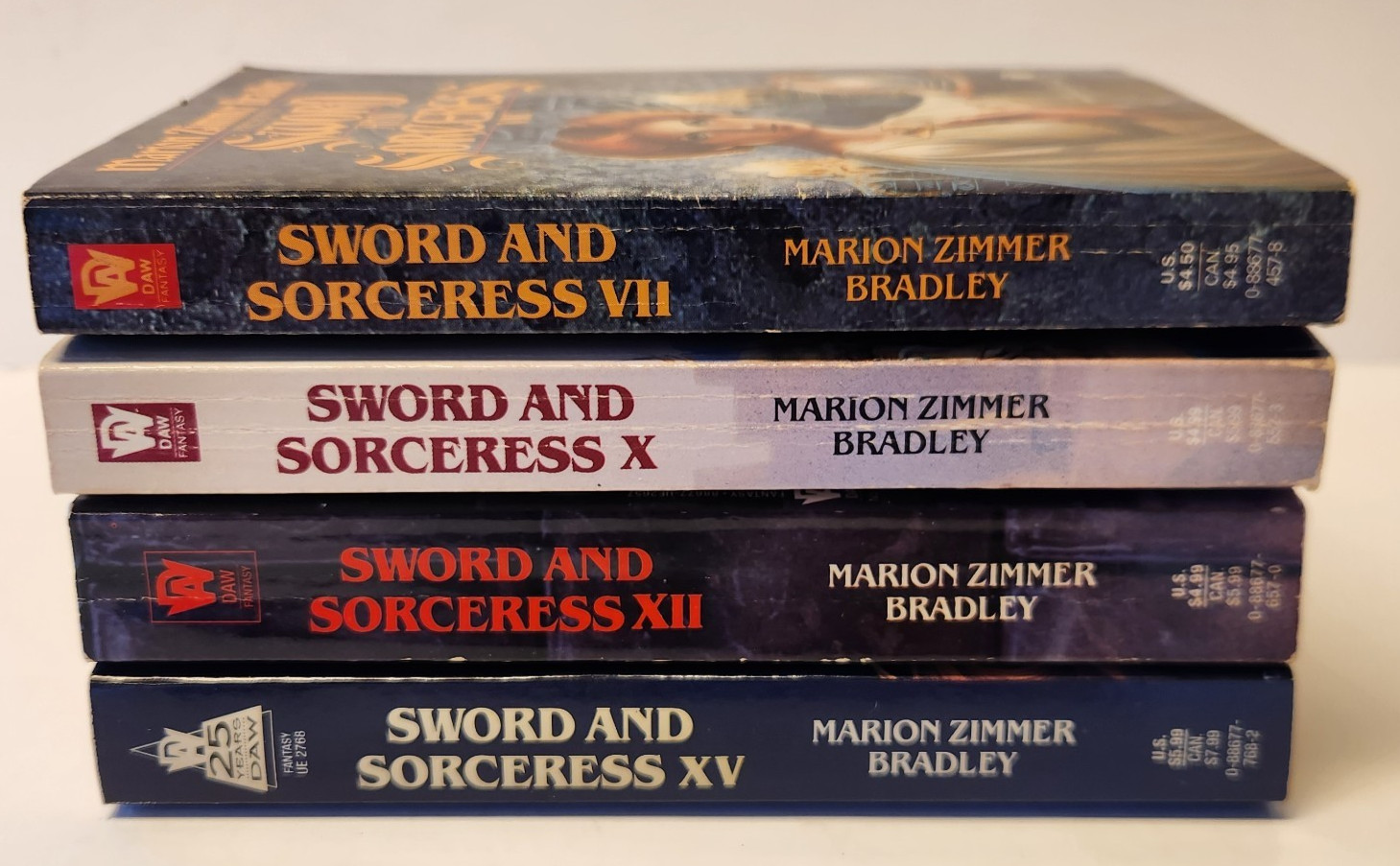 Lot of 4 Marion Zimmer Bradley Sword and Sorceress PB 1st Prints VII X XII XV