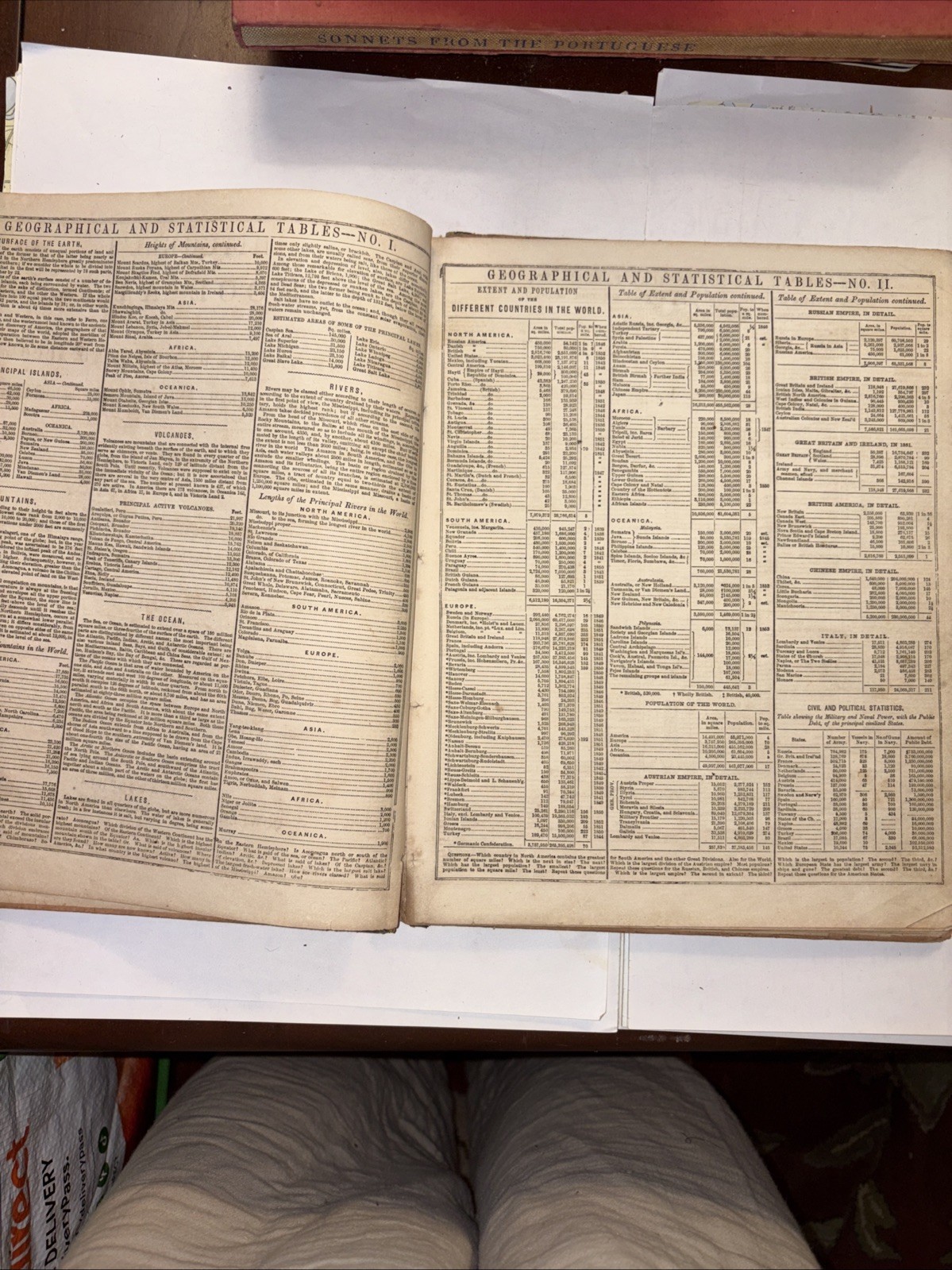 1855 Mitchell’s School Atlas – Physical Geography – 4th Revised Ed – Vintage