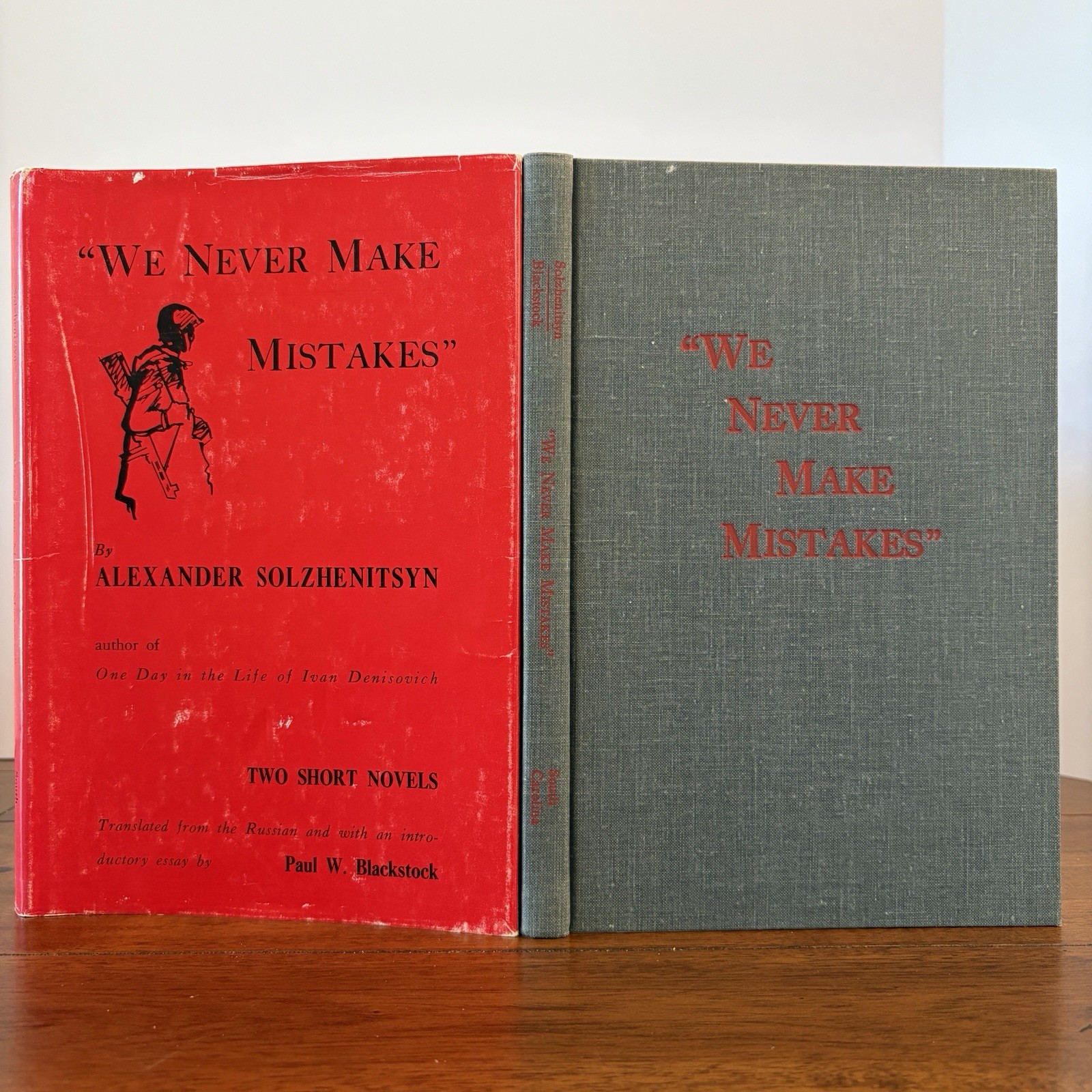 We Never Make Mistakes: Two Short Novels by Alexander Solzhenitsyn (USC 1963) HC