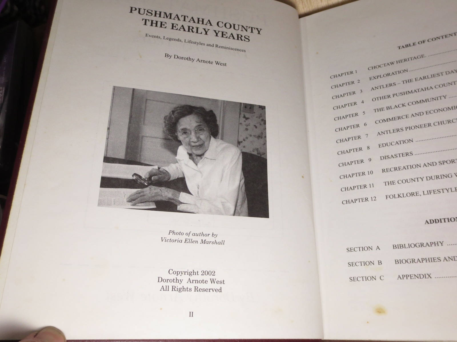 Pushmataha County Oklahoma The Early Years History Genealogy Signed by Ms West