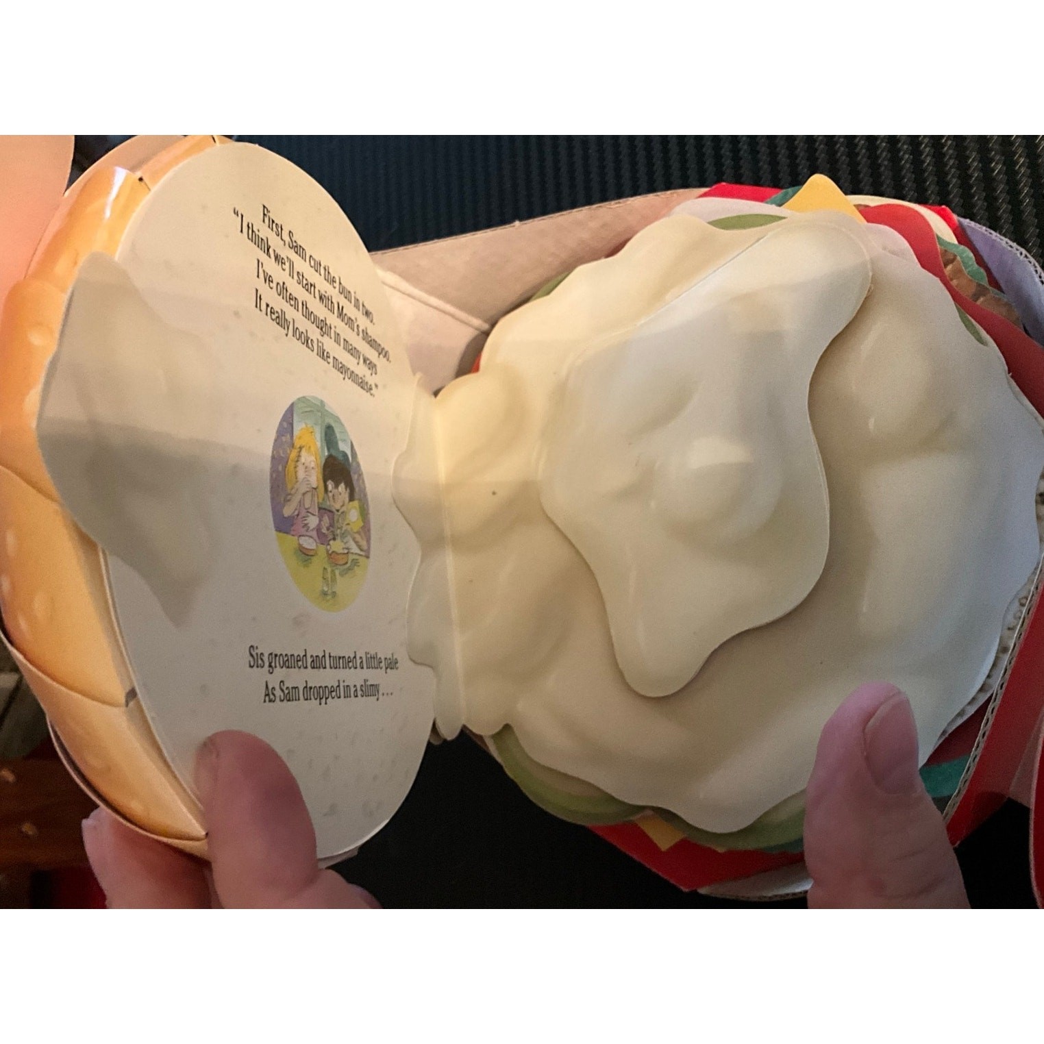 The Sensational Samburger by David Pelham 1995 Pop-Up Book Bug Worms Gross