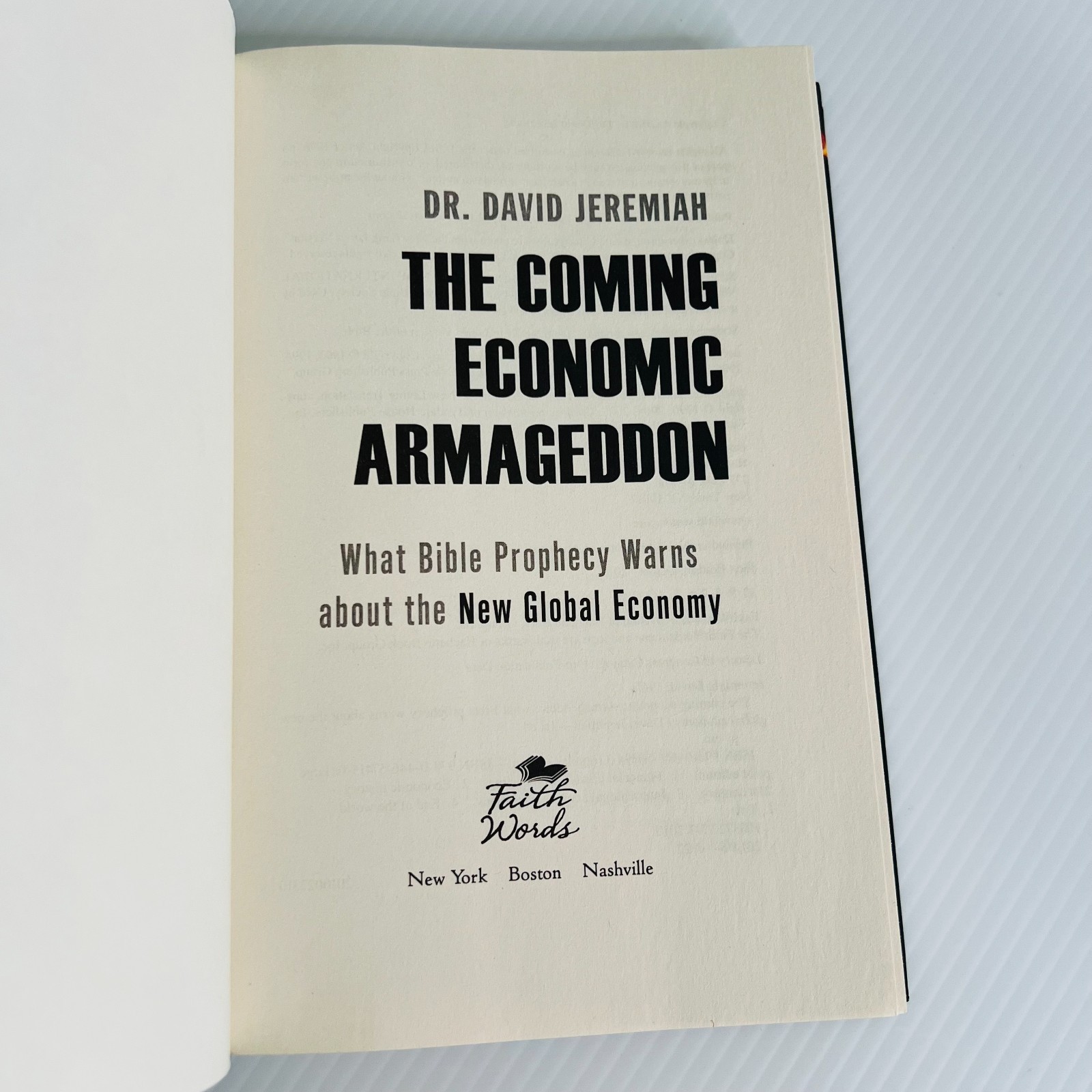 The Coming Economic Armageddon David Jeremiah Hardcover Bible Prophecy Economy
