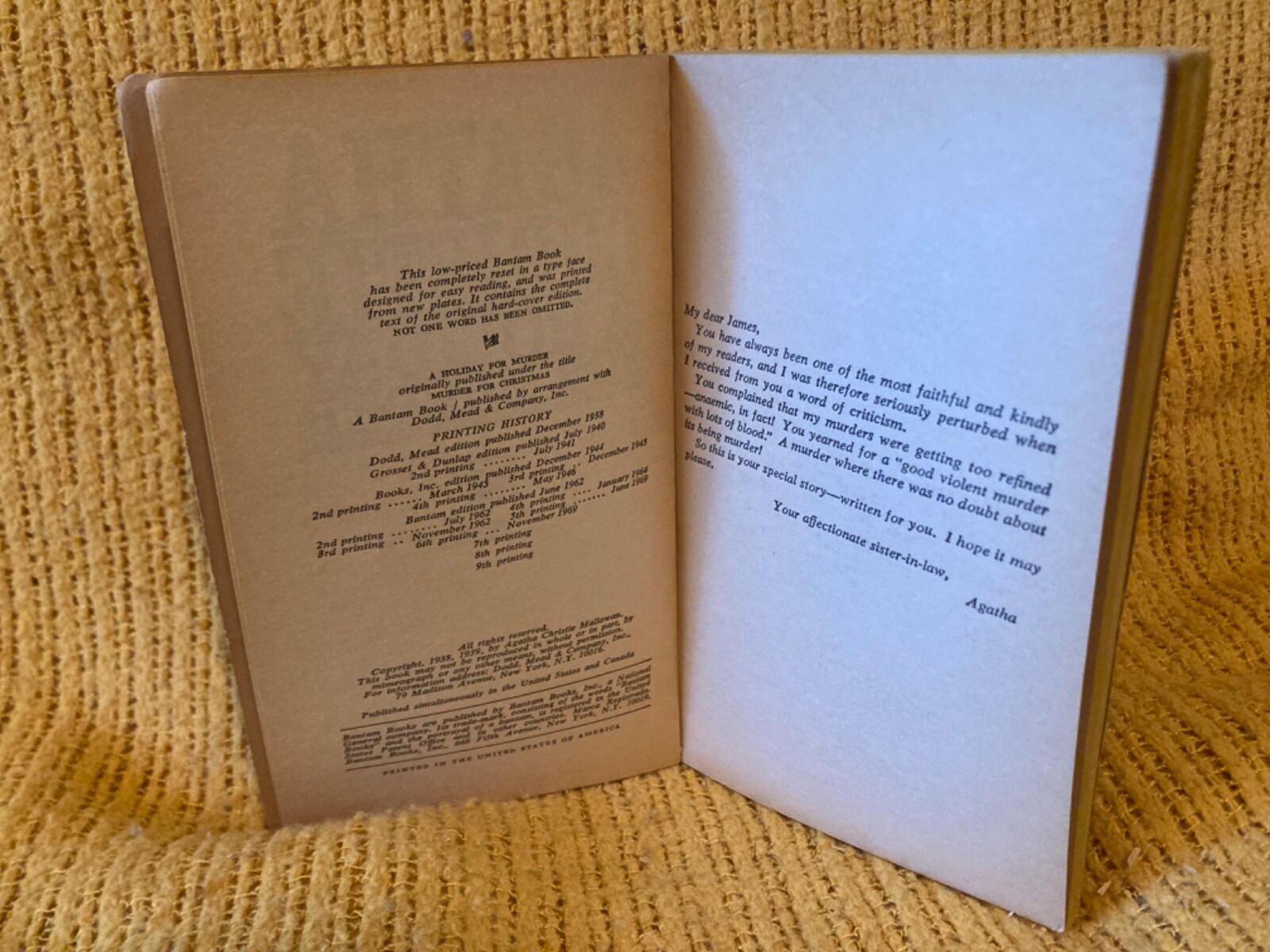 A Holiday For Murder (Agatha Christie, Bantam Books, Poirot, 1969, US)