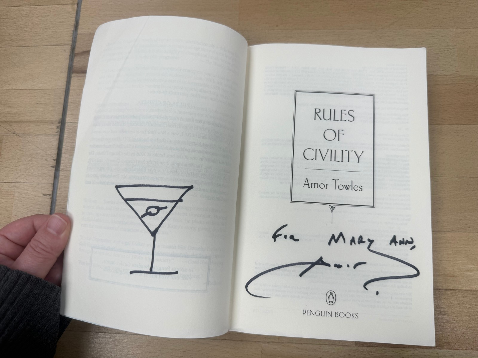 Signed! Rules of Civility : A Novel by Amor Towles