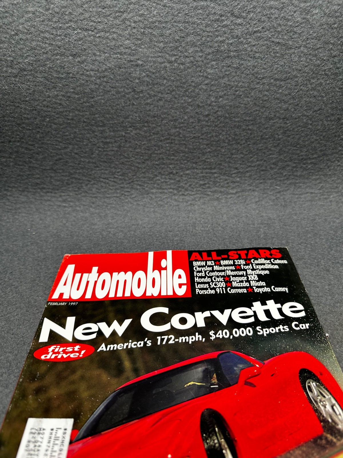 Automobile Magazine February 1997 Corvette BMW M3 328i Honda Civic Mazda Miata