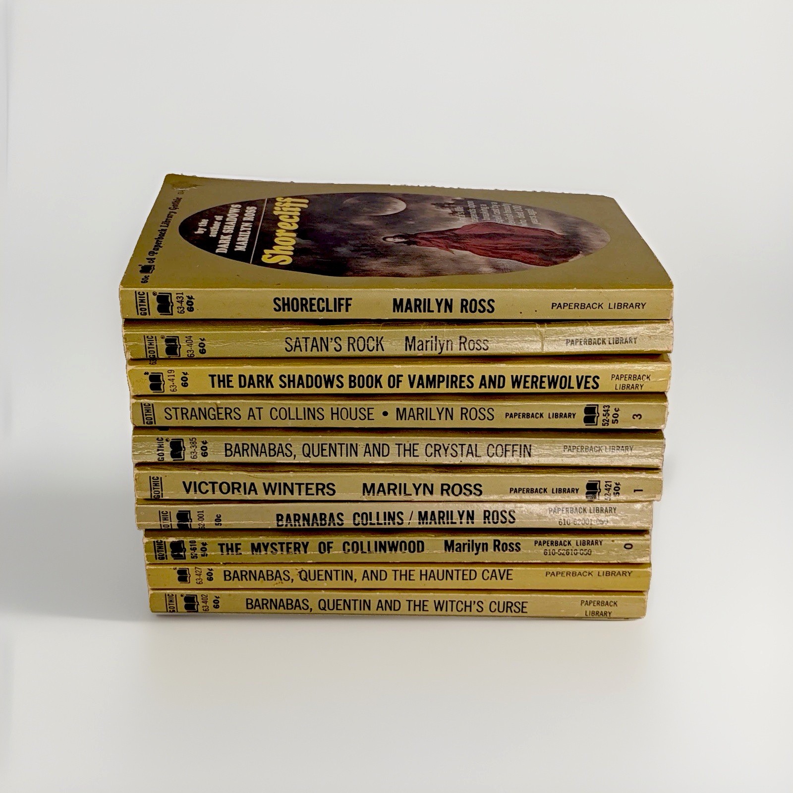 Vintage DARK SHADOWS SERIES PAPERBACK BOOKS Lot Of 10 Gothic Horror Marilyn Ross