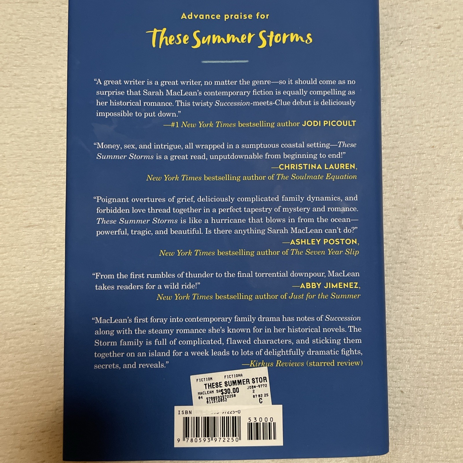 These Summer Storms: Novel Sarah MacLean Hardcover (2025)