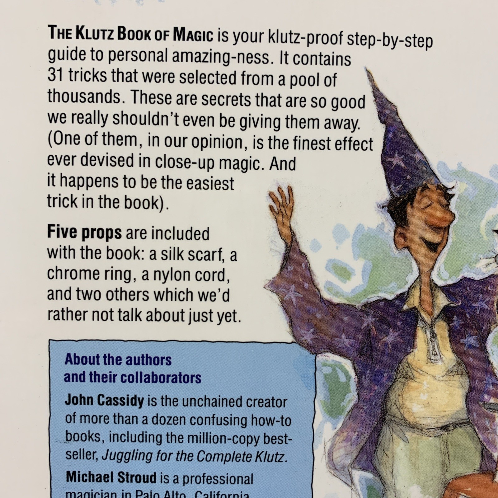 The Klutz Book of Magic With 4 Props by John Cassidy 1990 Spiral Bound