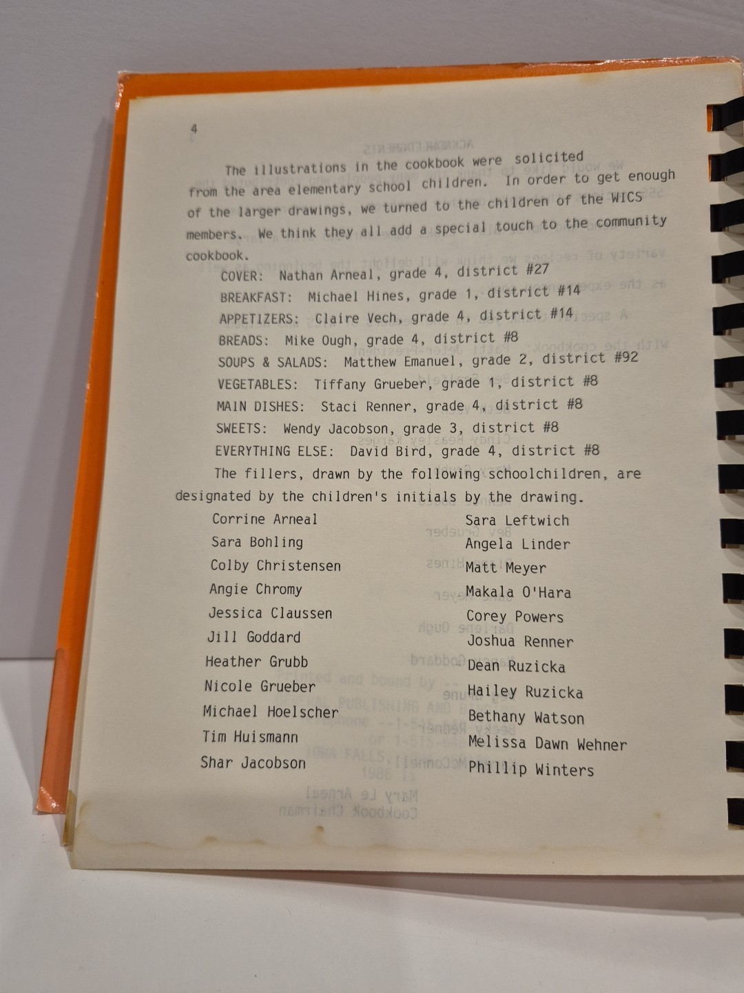 Vintage 1986 Community Cookbook Spiral Bound North Bend Morse Bluff NE 232 Pages