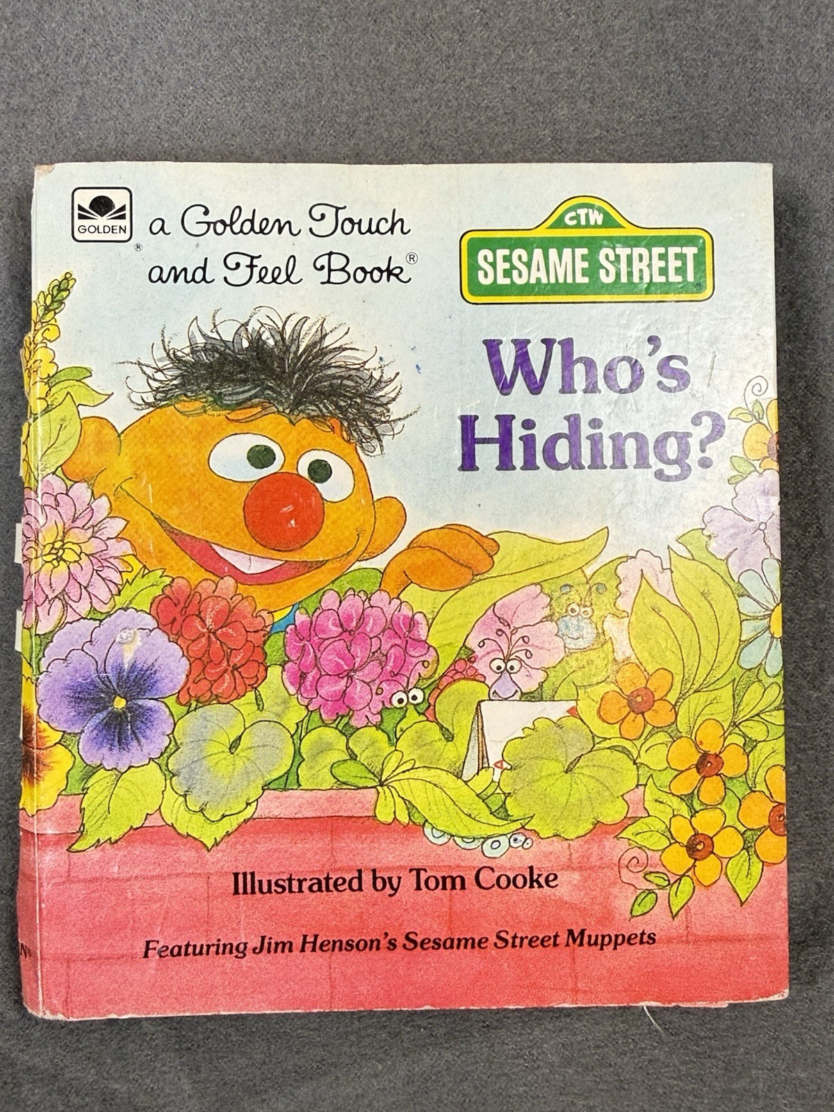 Vintage 1986 Sesame Street Who’s Hiding Golden Touch Feel Book