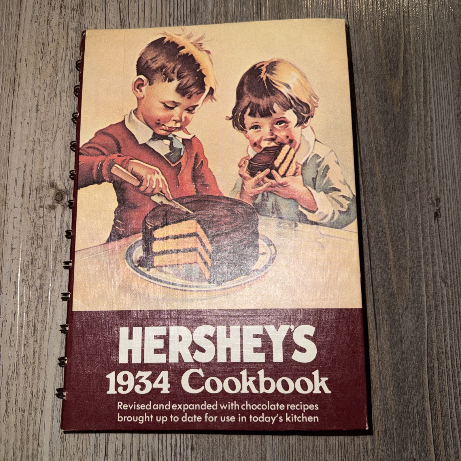 Hershey’s 1934 Cookbook 1971 Reprint Hardcover HC with Spiral Illustrated VG+