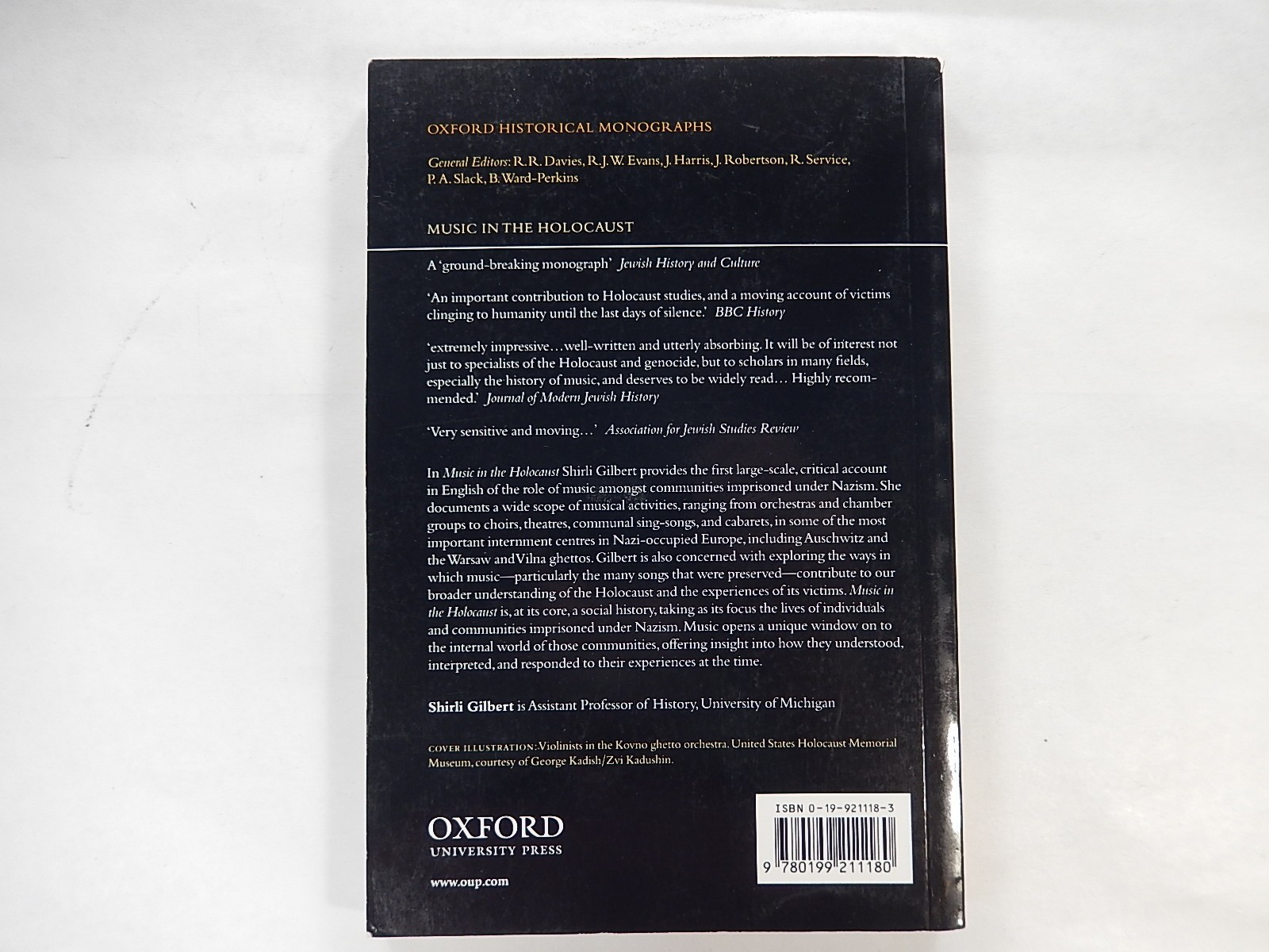 Music in the Holocaust: Confronting Life in Nazi Camps by Shirli Gilbert, 2007
