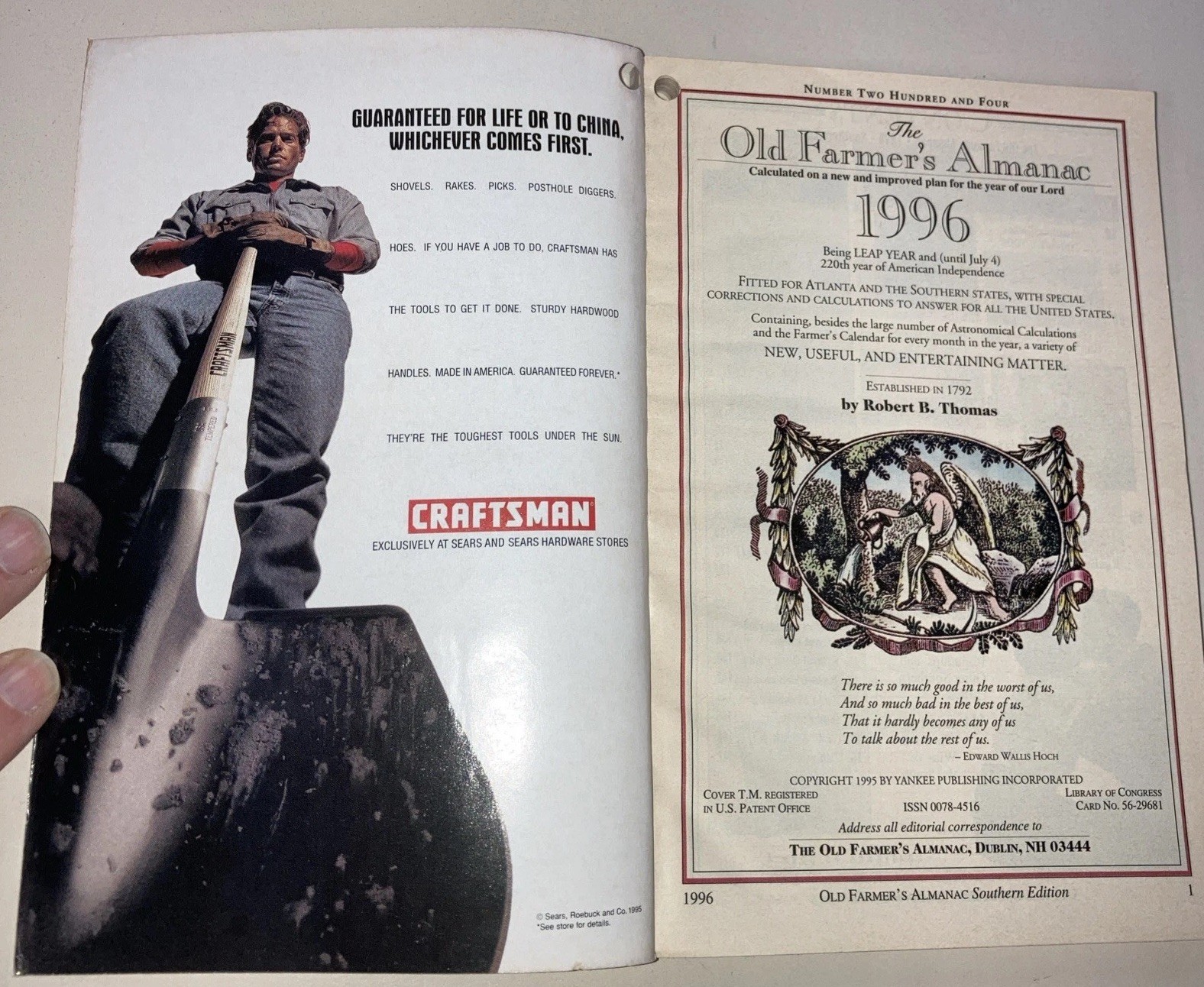 Old Farmer’s Almanac lot of 18 years SC Robert Thomas Weather & Southern Edition
