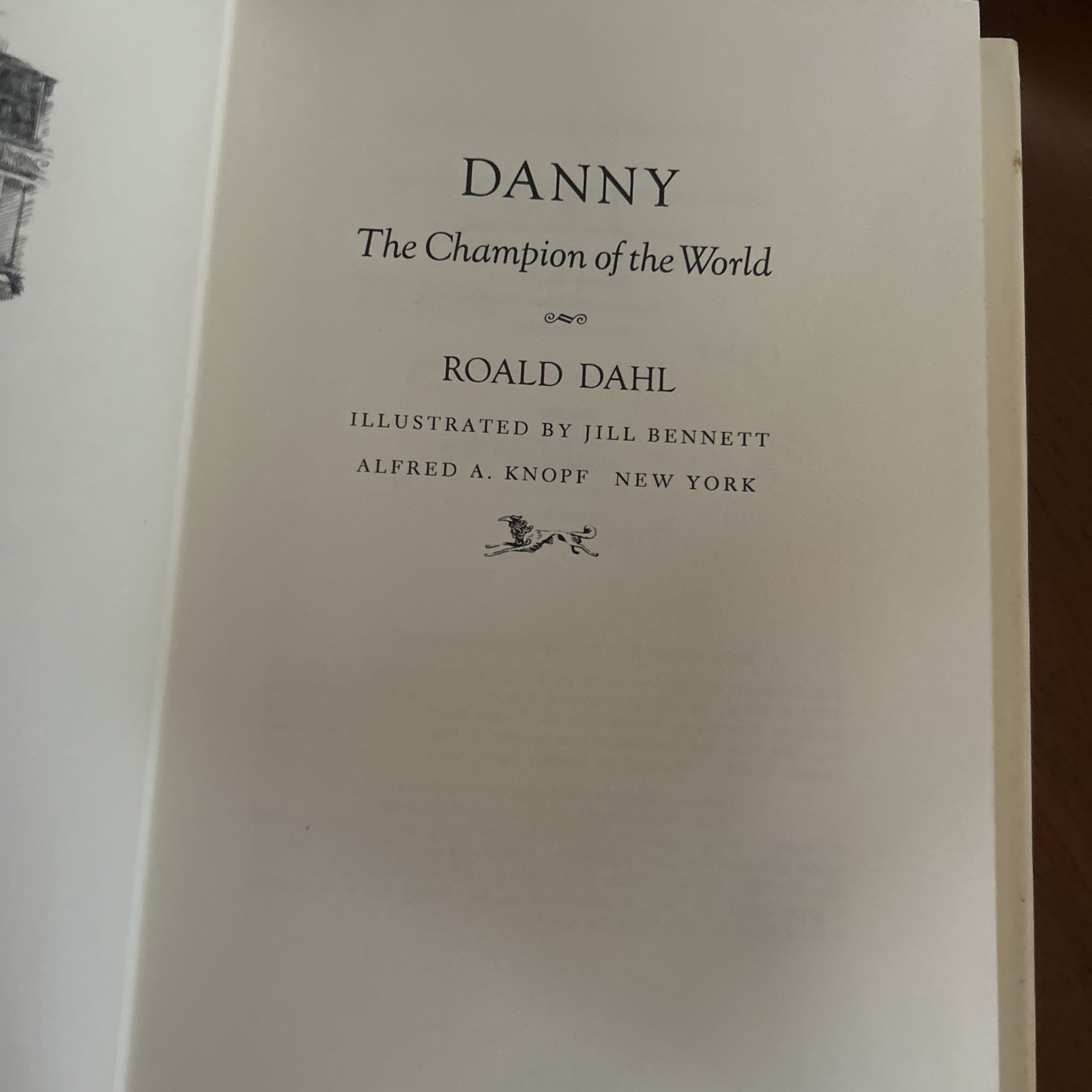 1st Printing ROALD DAHL DANNY THE CHAMPION OF THE WORLD ‚1975 HCDJ Like New