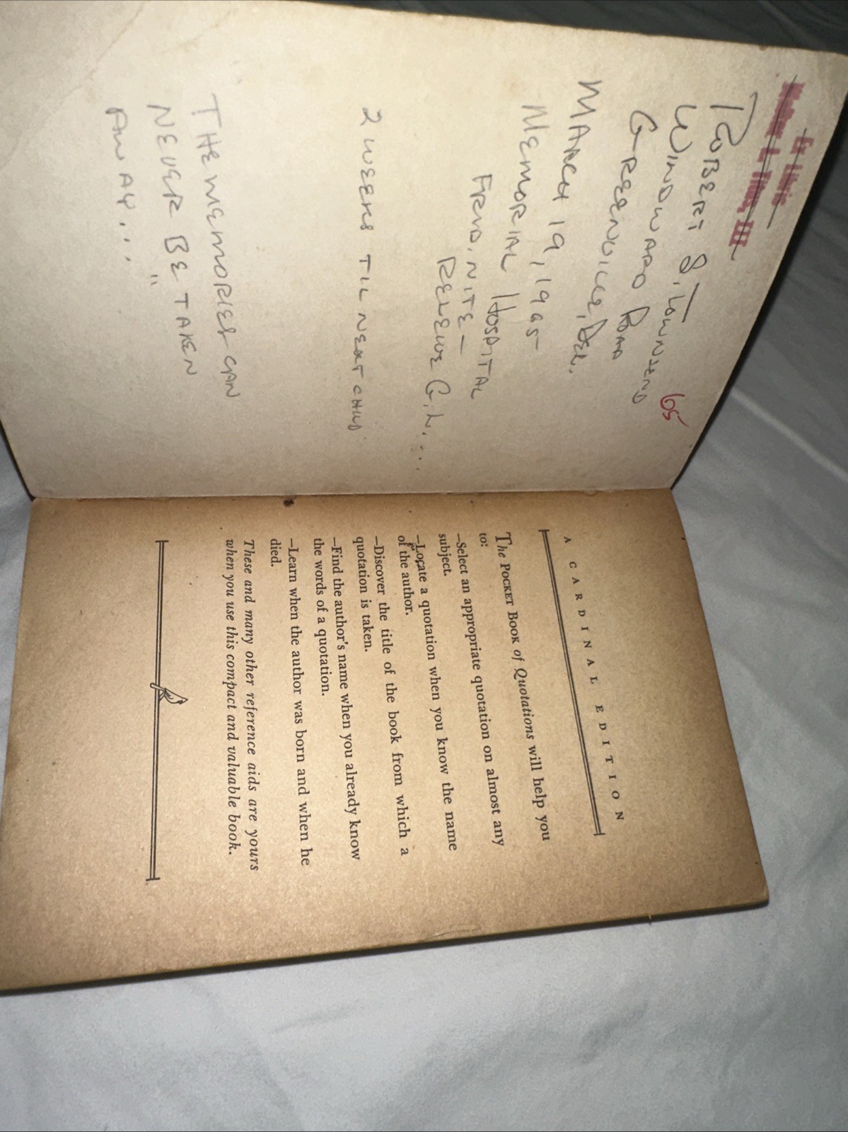 The Pocket Book of Quotations Edited by Henry Davidoff 1952