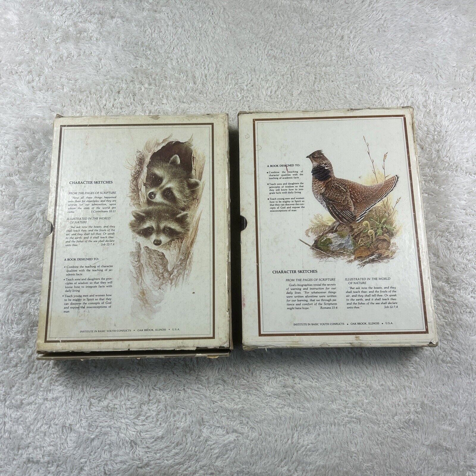 Vintage 1976 Character Sketches From The Pages of Scripture Vol 1 and 2 HC Good