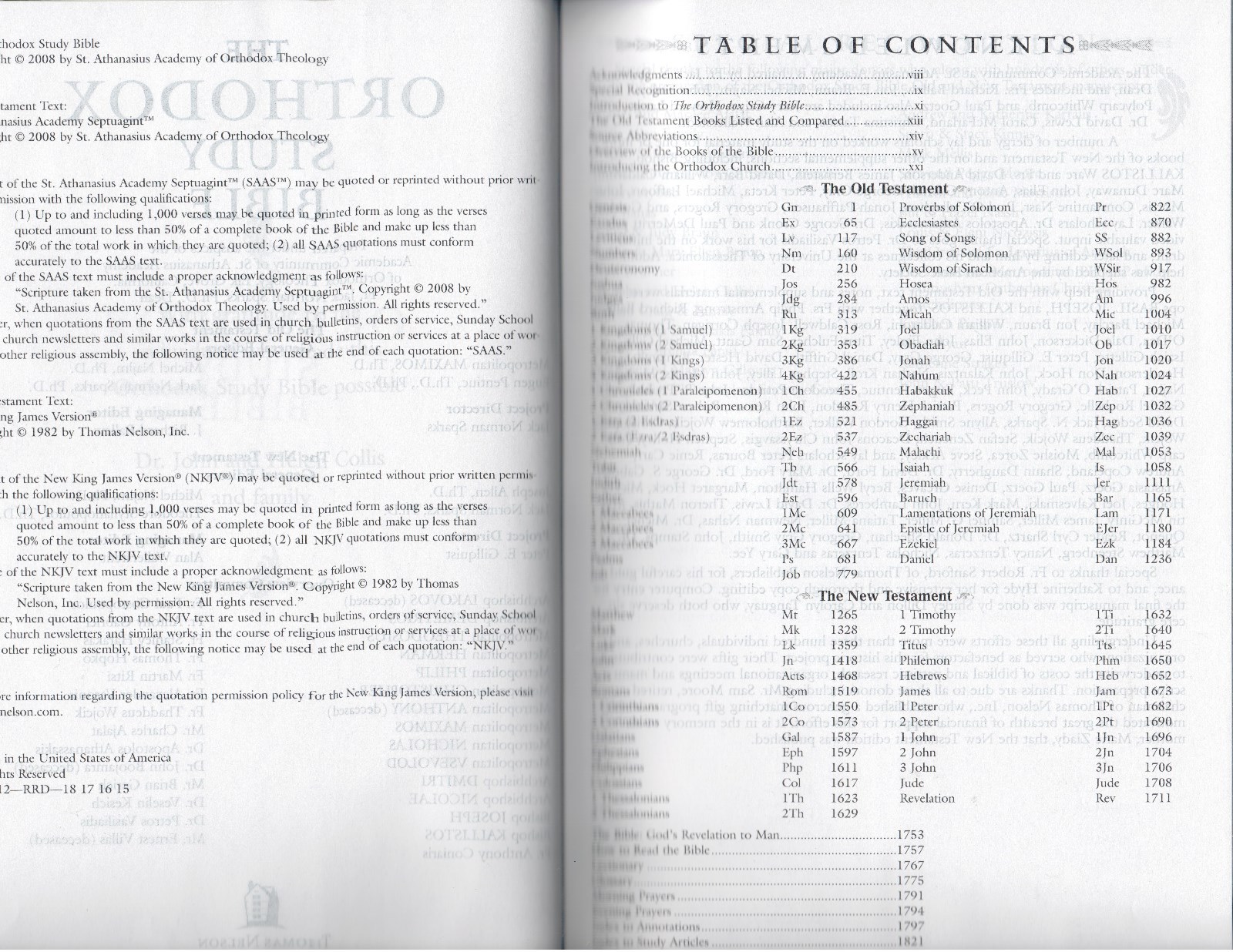 The Orthodox Study Bible Ancient Christianity Speaks to Today’s World -NEW