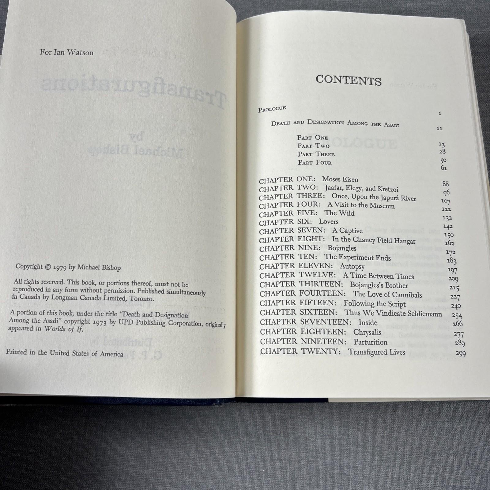 Transfigurations Bishop & Beyond Rejection Leiber 2 Vintage Hardcover Book
